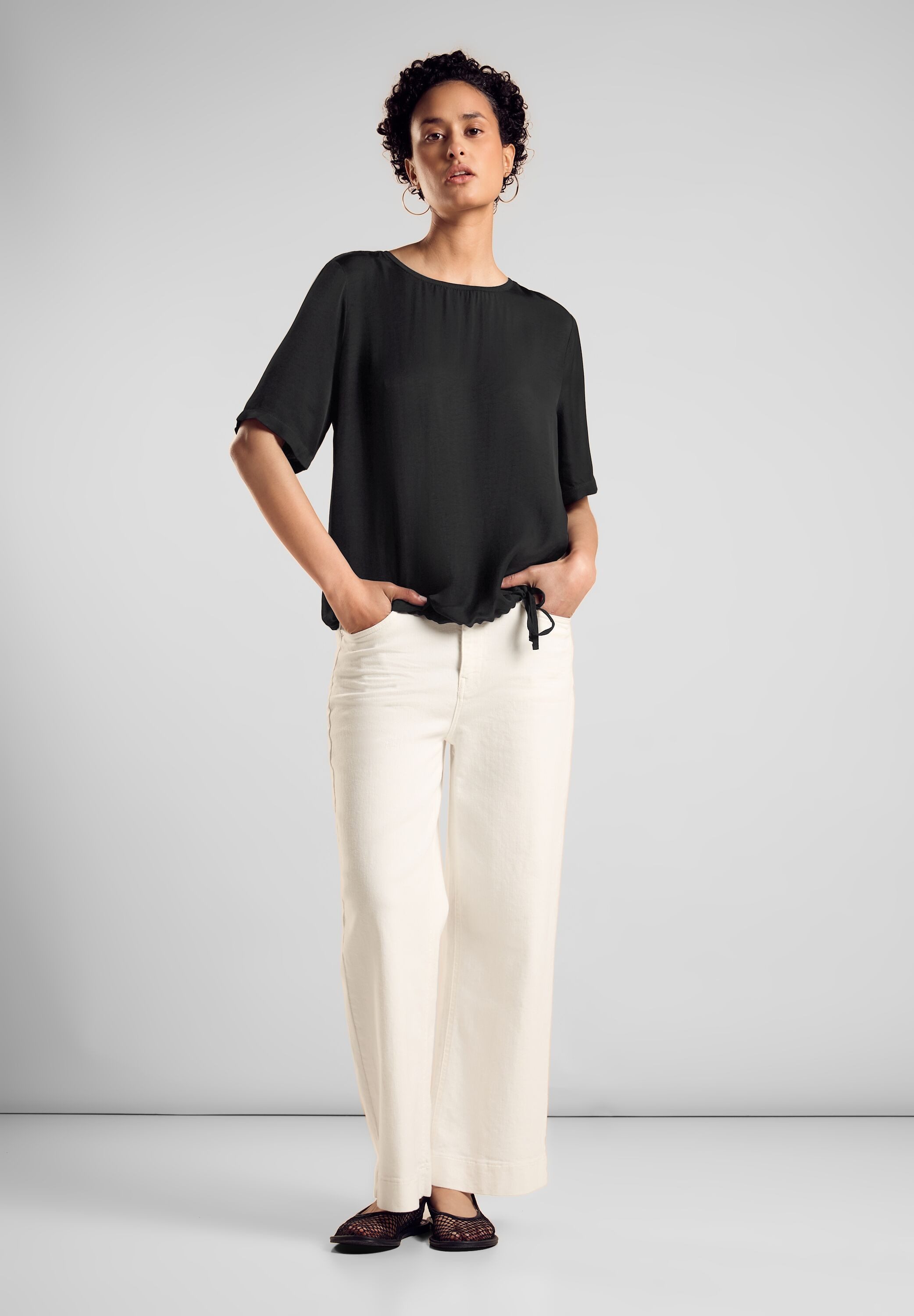 STREET ONE Shirtblouse met een rijgkoord