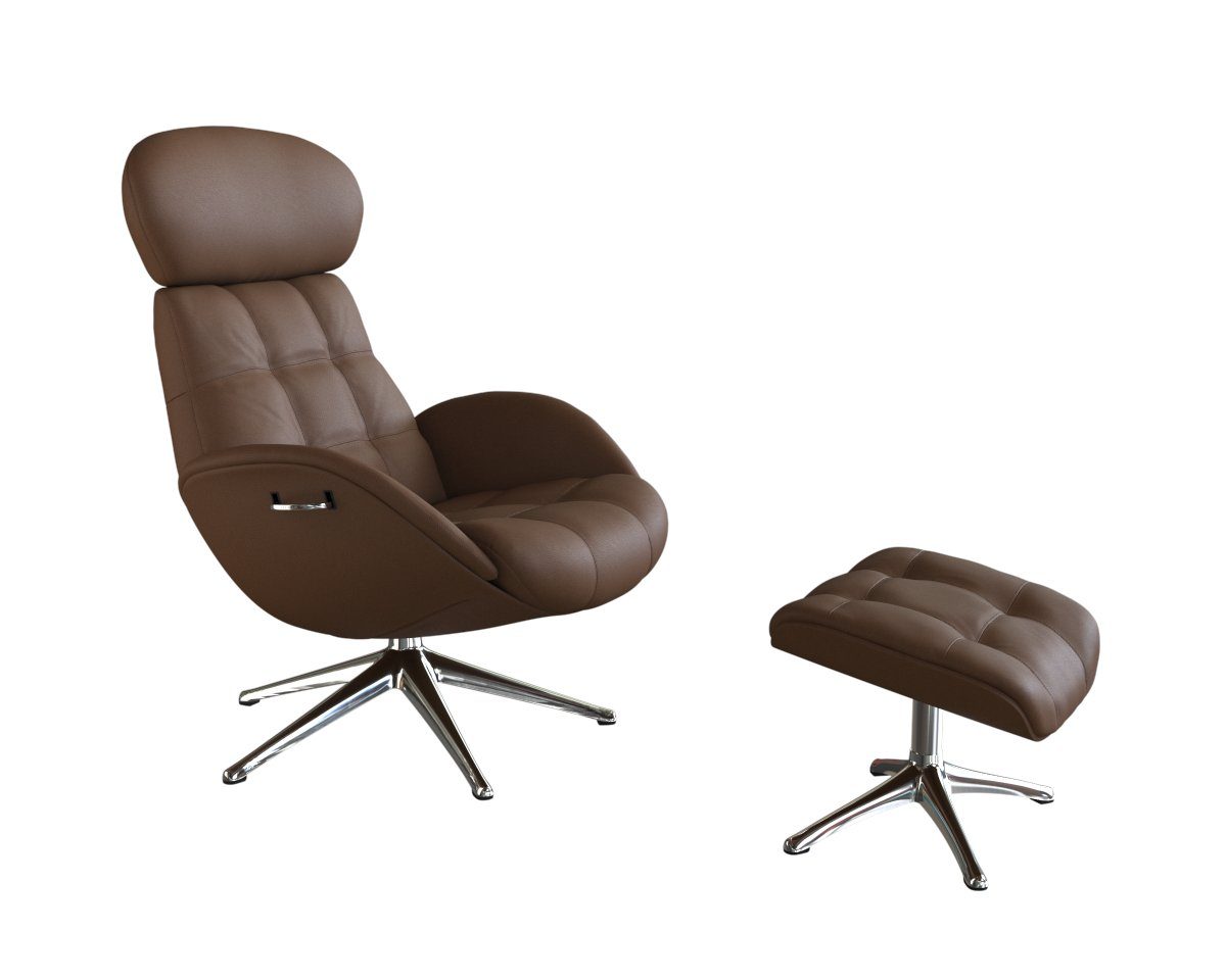 FLEXLUX Relaxfauteuil Chester, functionele stoel, gestoffeerde stoel, armleuningen, TV-fauteuil tv-fauteuils bruin