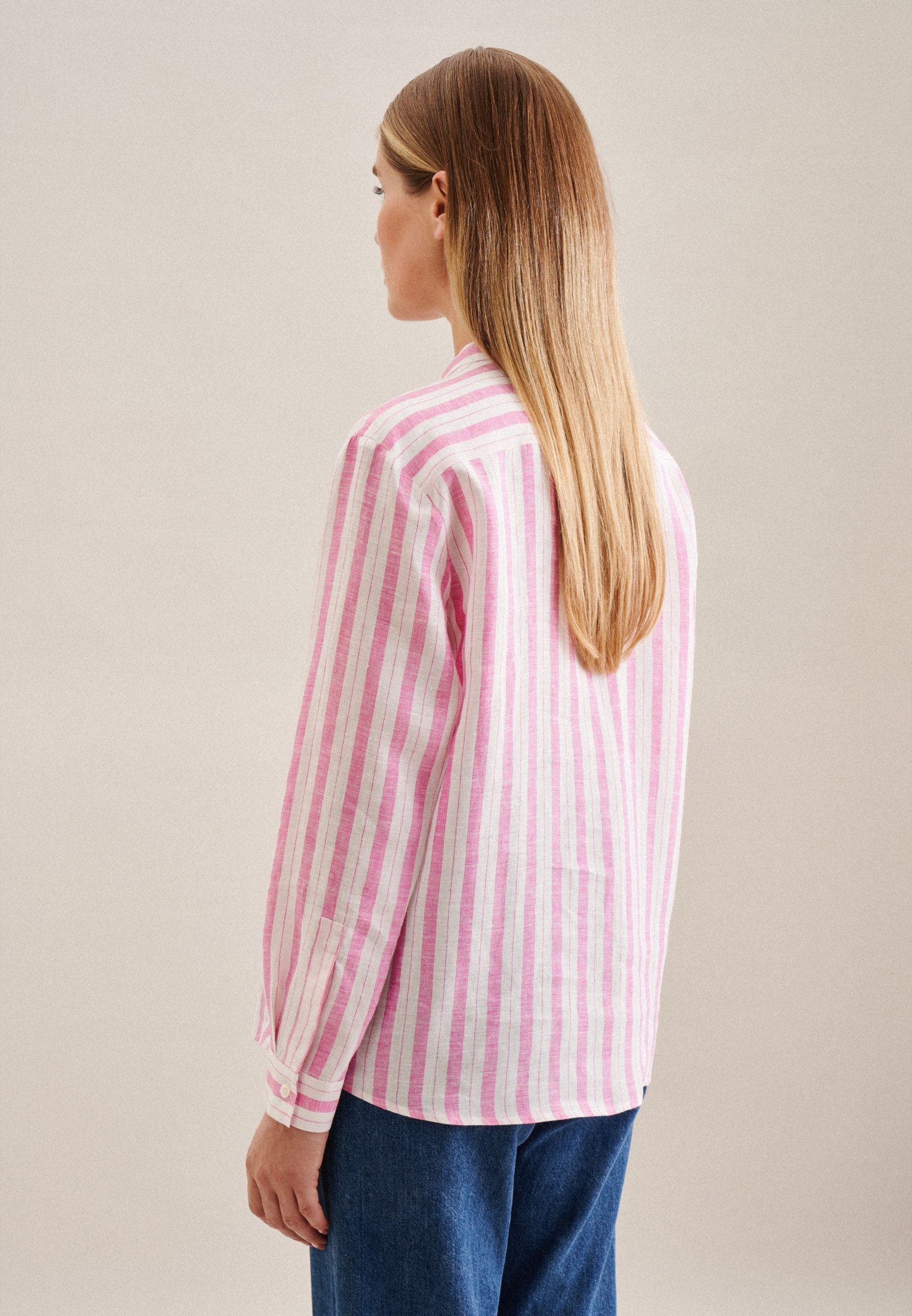 seidensticker Klassieke blouse Zwarte roos Tunika garenverver