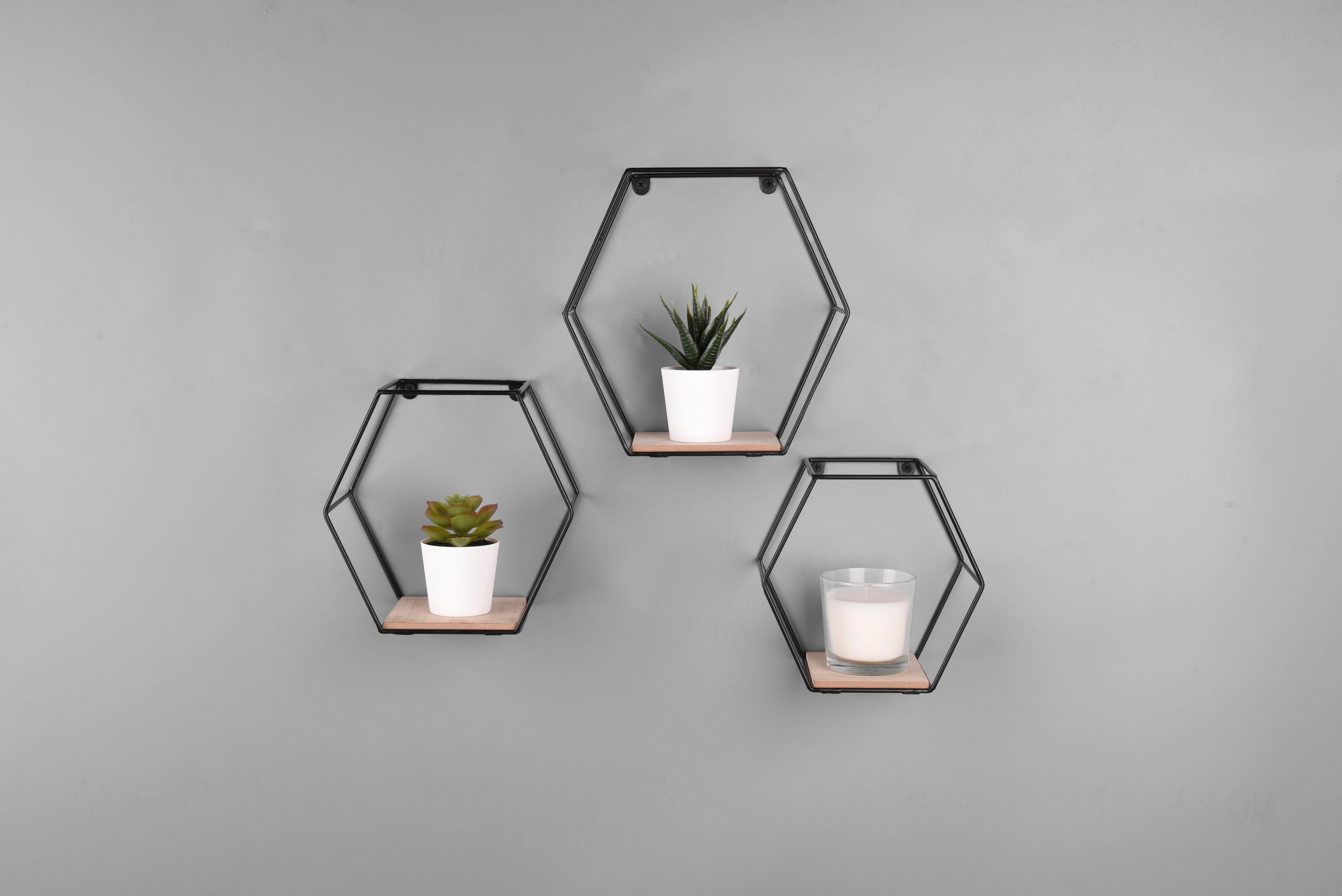 MIRRORS AND MORE Stellingkast Chiara Wandplankenset (set, 3-delig)