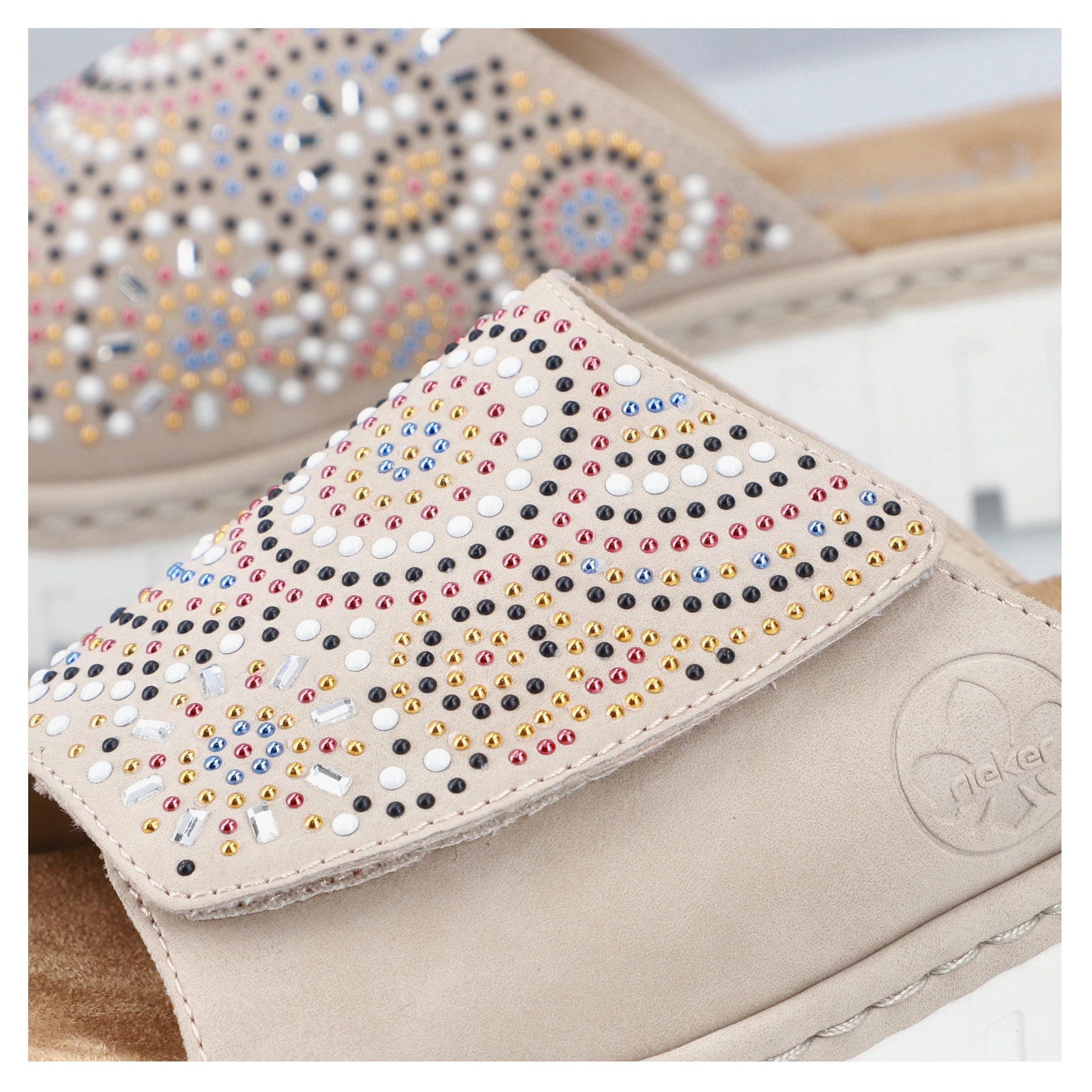 Rieker Slippers Zomerschoen, strandschoen, huisschoen met verstelbare klittenbandsluiting