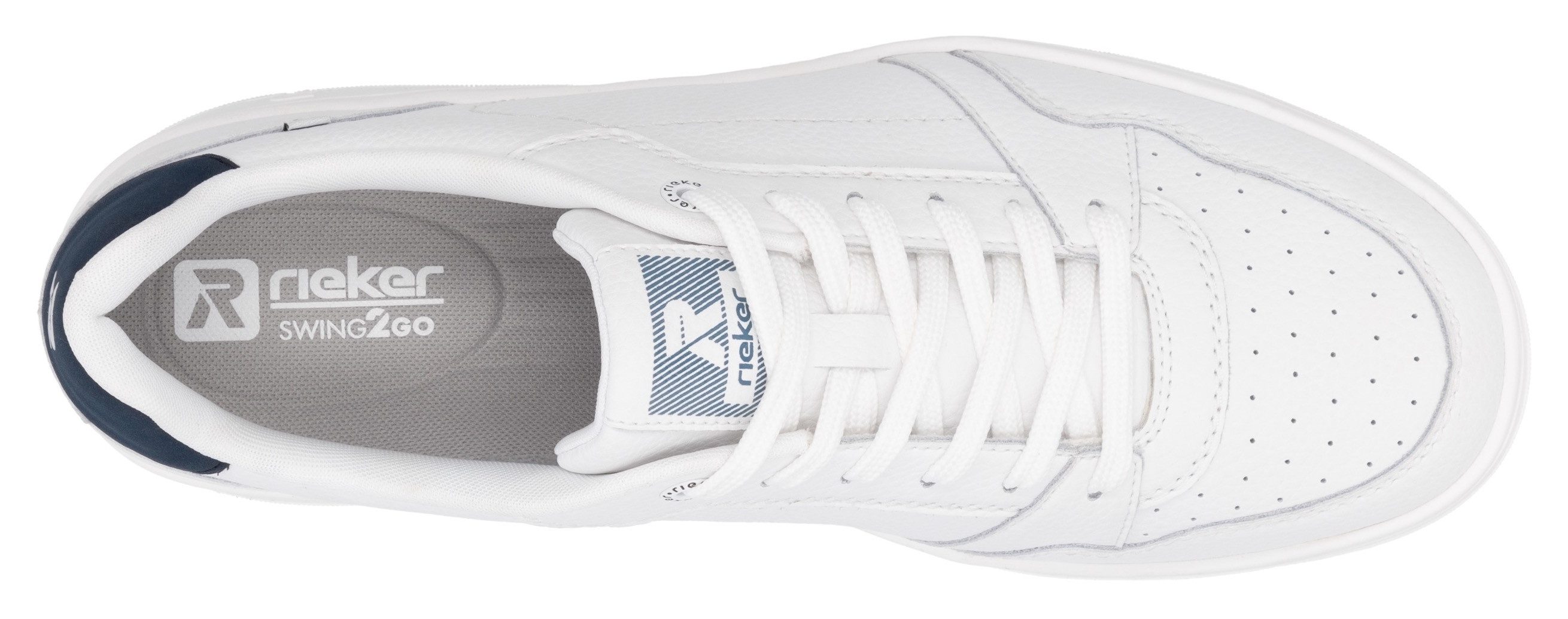 RIEKER Sport Sneakers , veterschoenen, vrijetijdssneaker, lage schoen met subtiele perforatie