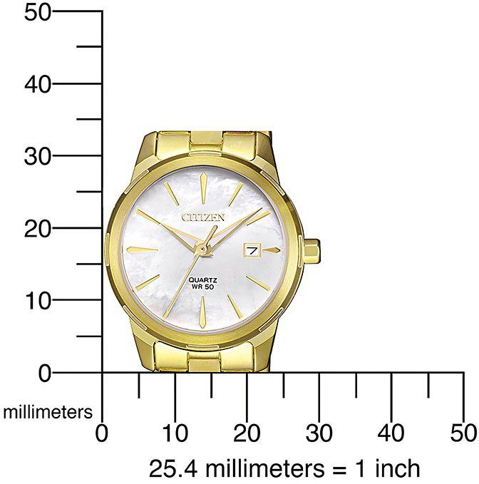 Citizen Kwartshorloge EU6072-56D Polshorloge, dameshorloge, roestvrijstalen band, datum