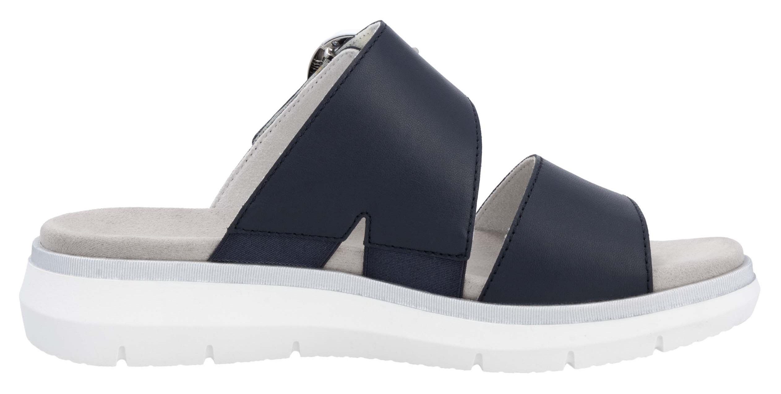 Remonte Slippers , wig hak, zomerschoen, gemaksschoen met klittenband