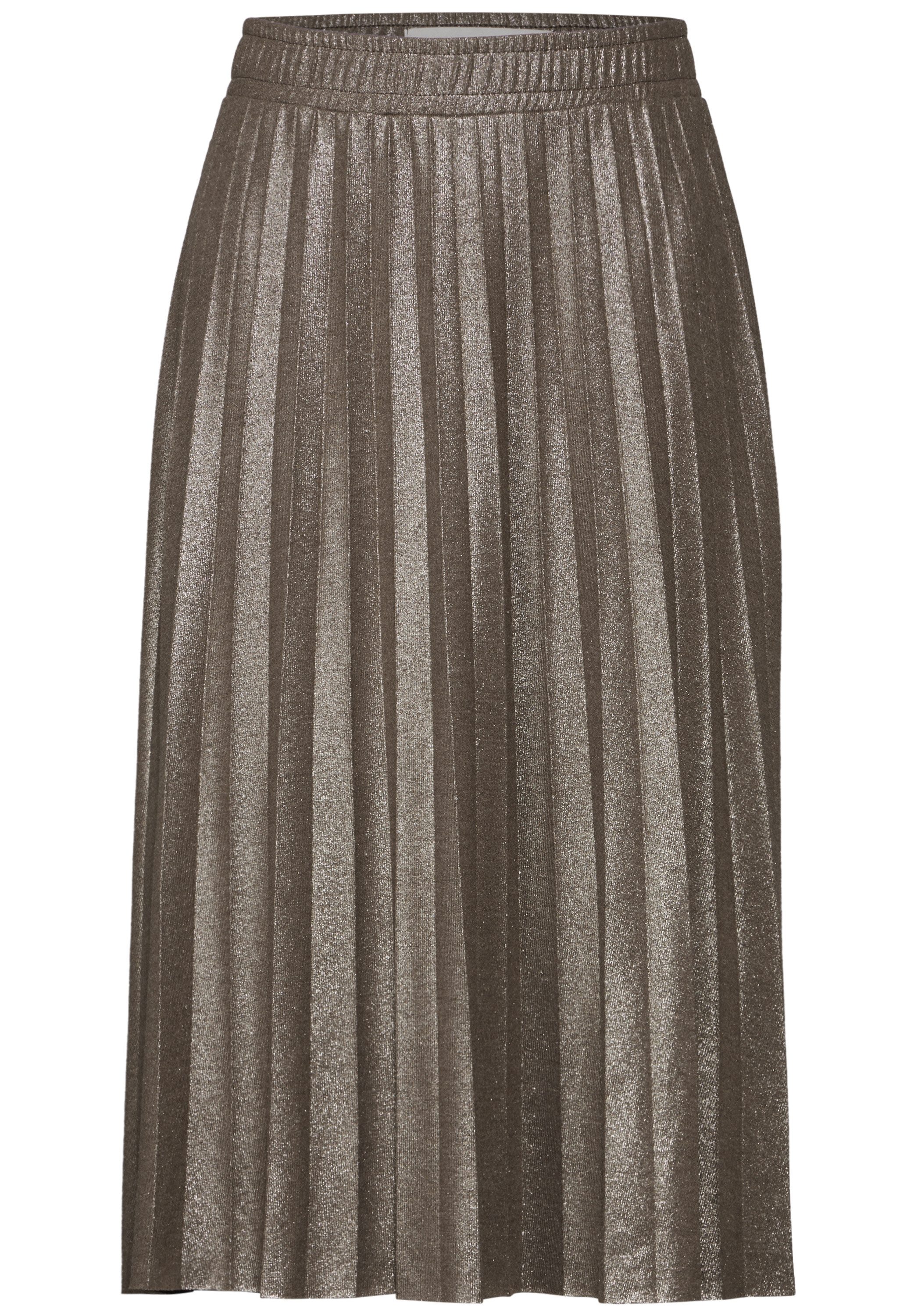 STREET ONE Plissérok glanzend, met stretch en viscose