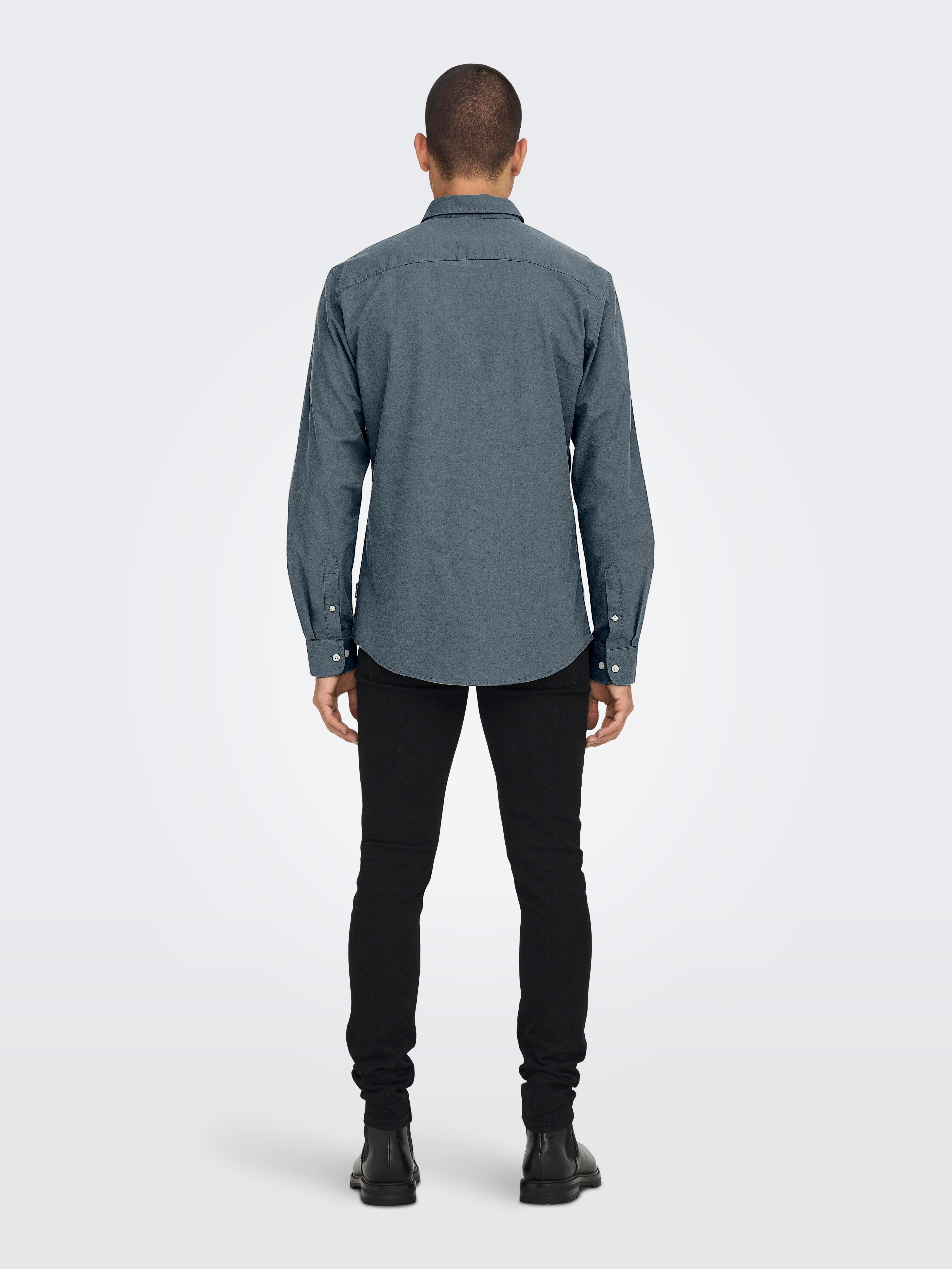 ONLY & SONS Overhemd met lange mouwen ONSALVARO SLIM LS OXFORD SHIRT NOOS