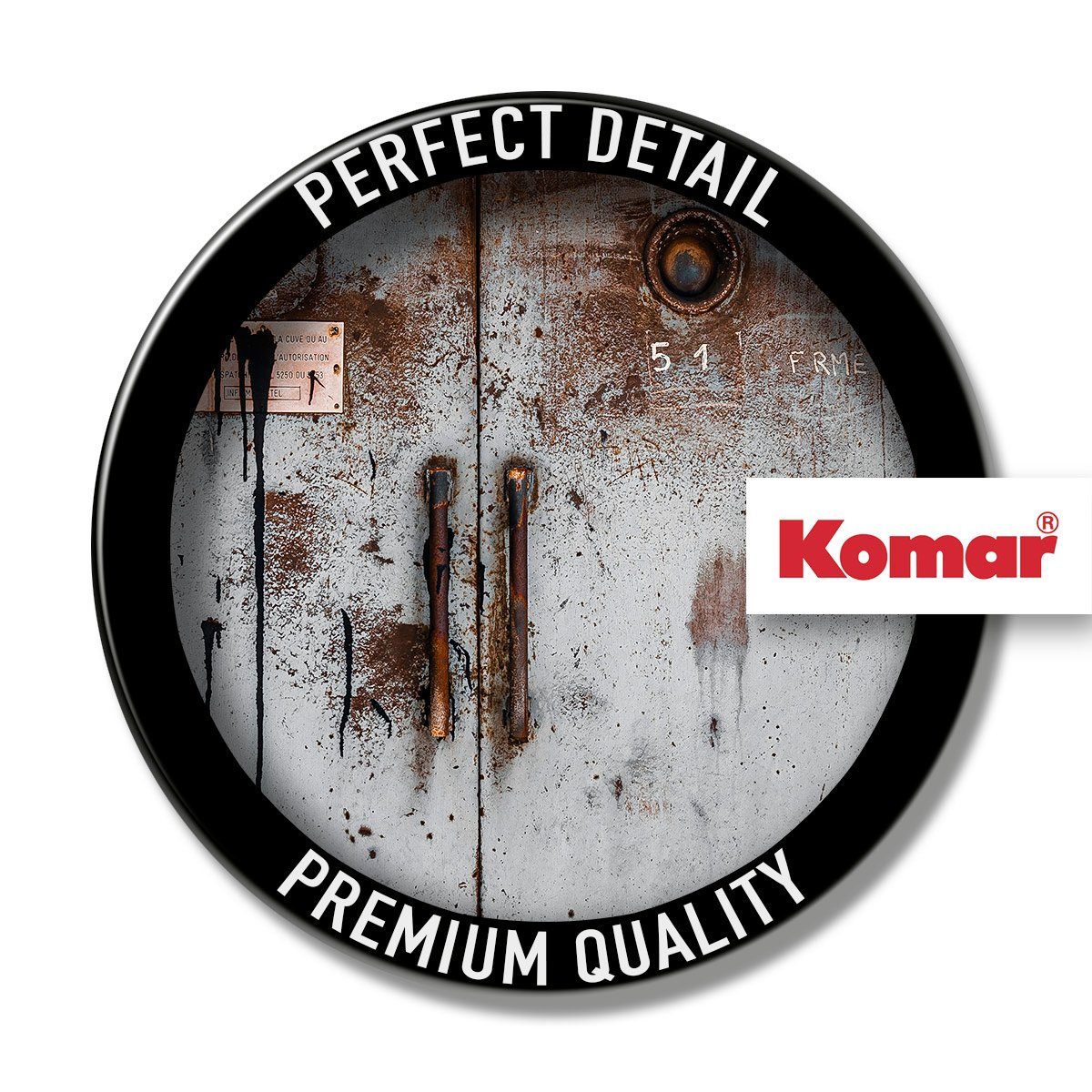 Komar Artprint op linnen Doorface - Afmeting 60 x 60 cm Canvasdoek met echt houten frame (1 stuk)
