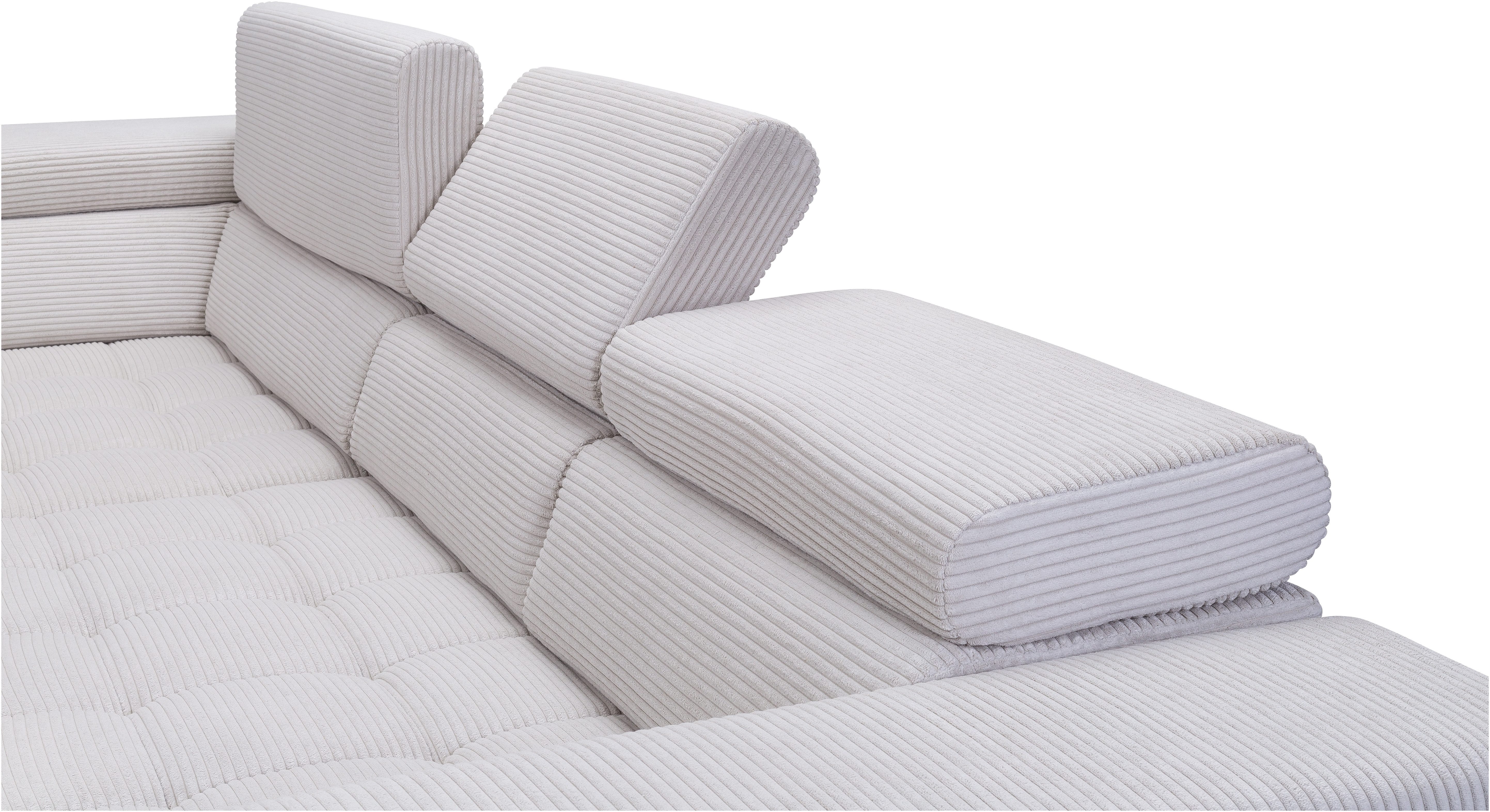 exxpo - sofa fashion Hoekbank Elianos, hoog zitcomfort, verfijnde kruisstepping in de zitting, L-vorm