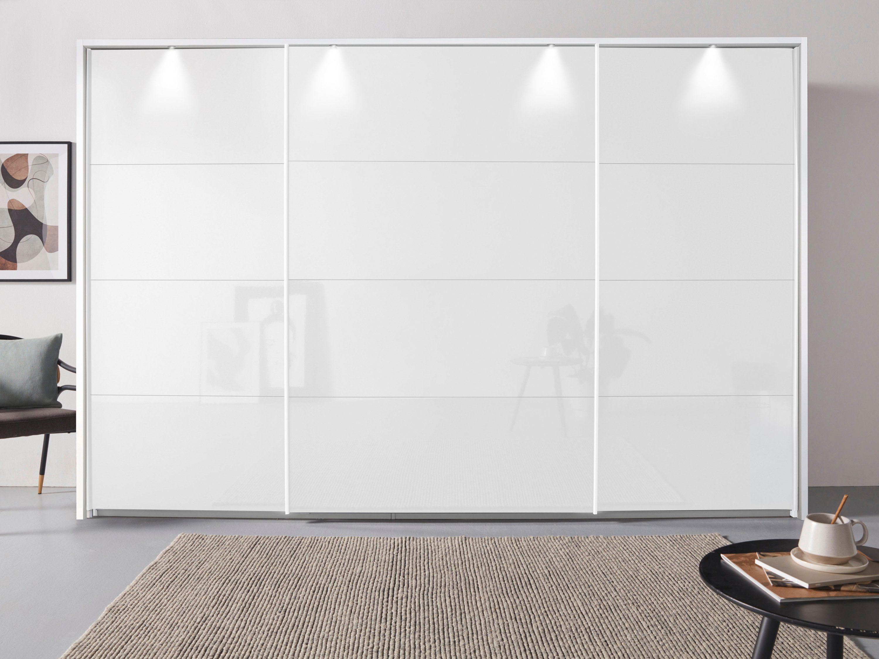 rauch Zweefdeurkast Oteli incl. passe-partout optioneel met verlichting