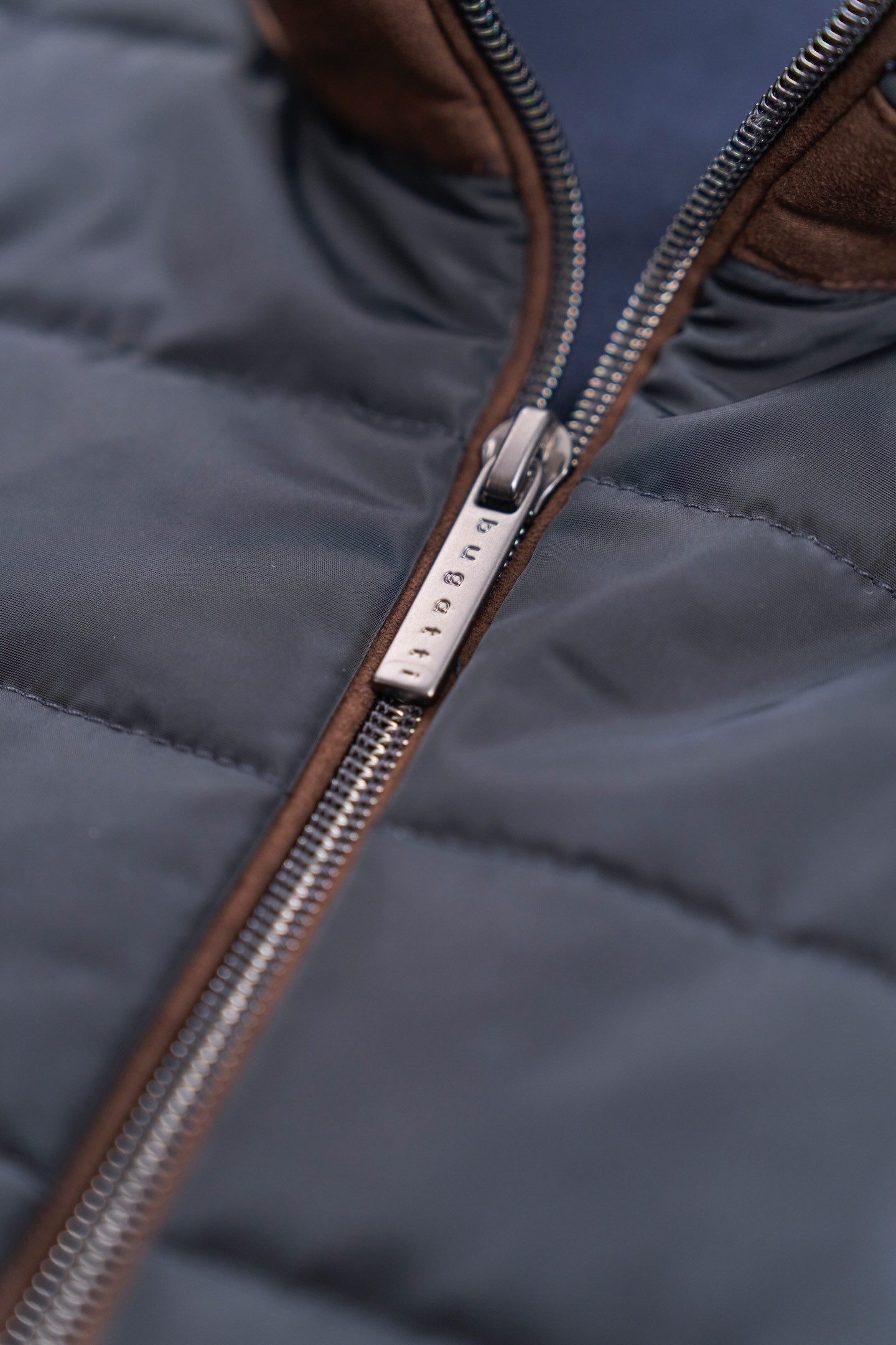 Bugatti Sweatvest met materialenmix