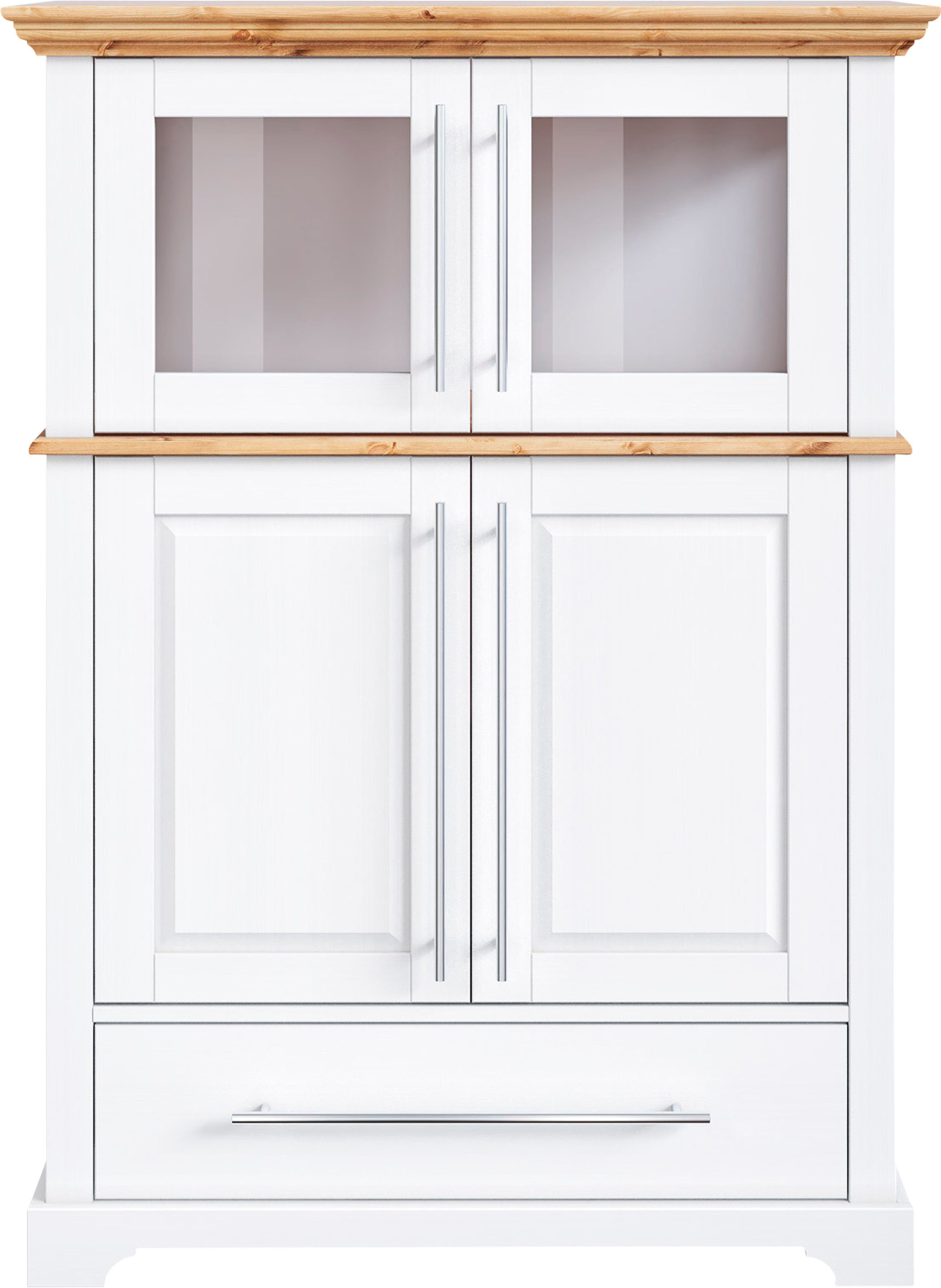 Home affaire Highboard Meliss Breedte 94 cm, 4-deurs, met lade, massief grenen, FSC®