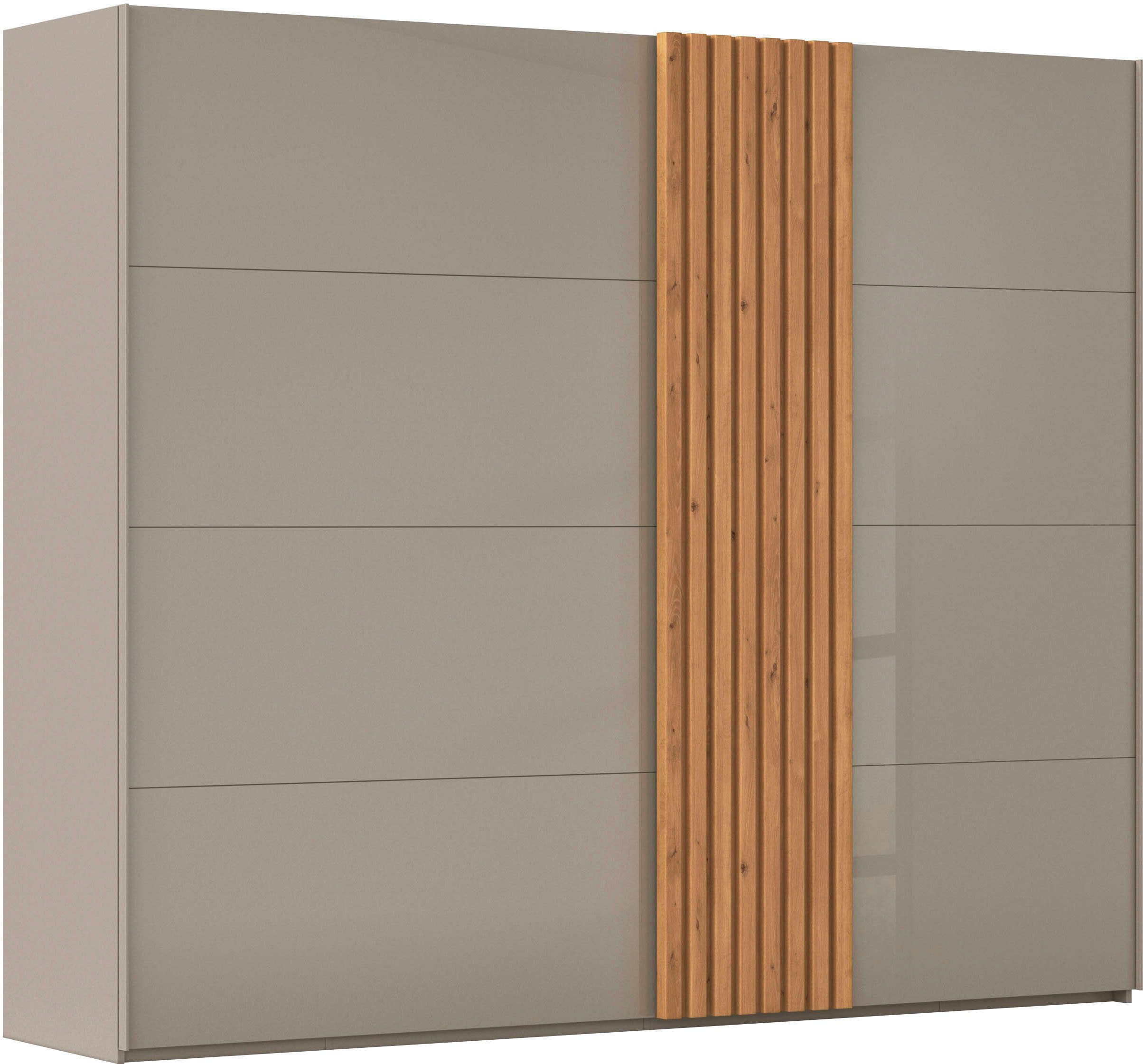 rauch Schuifdeurkast Kledingkast kast garderobe linnenkast TEGIO met hoogwaardige houtdecoratie en glazen front made in germany zweefdeurkasten maat