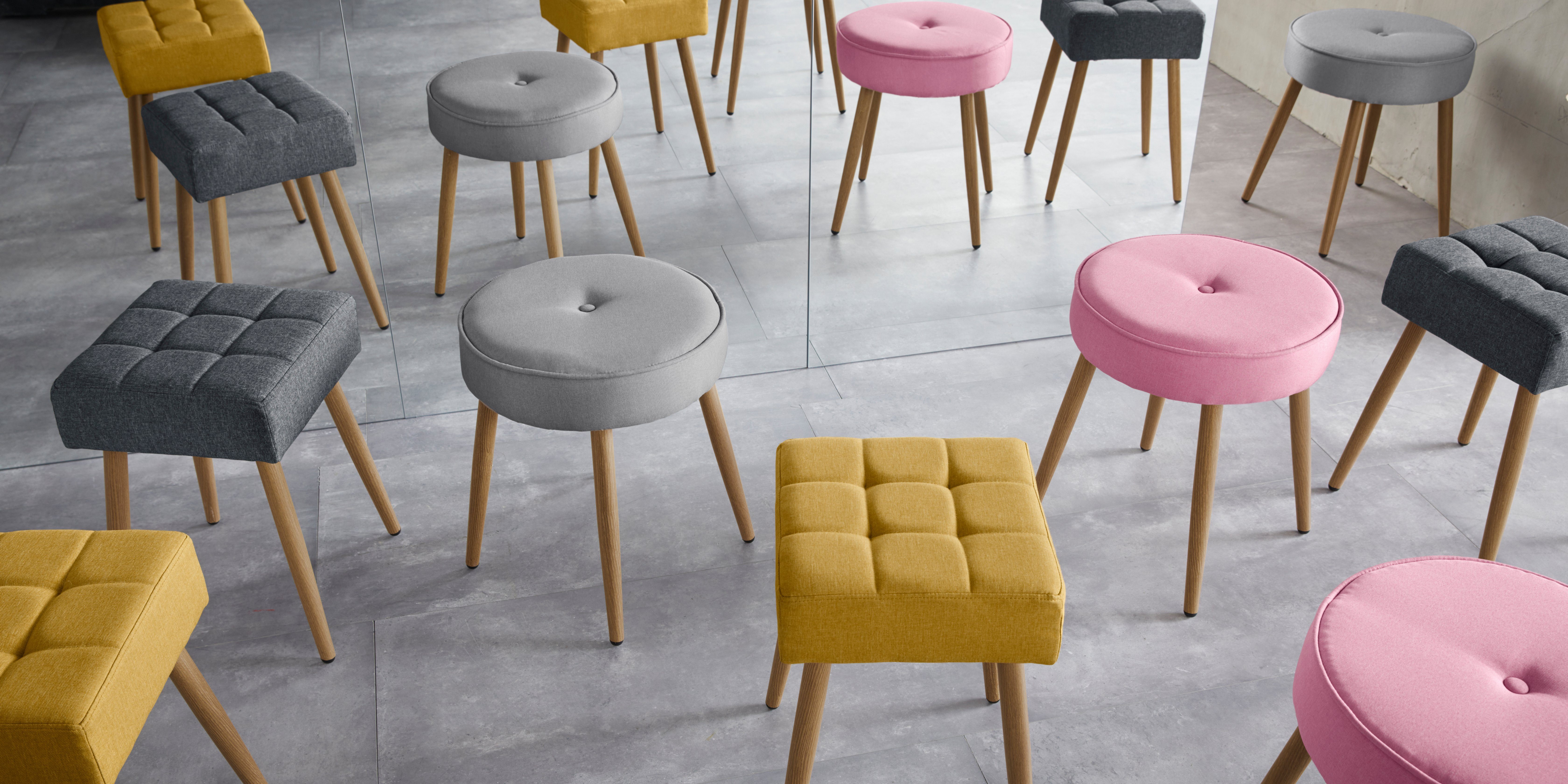 INOSIGN Hocker Louise vierkante zitting in 32 cm (1 stuk)