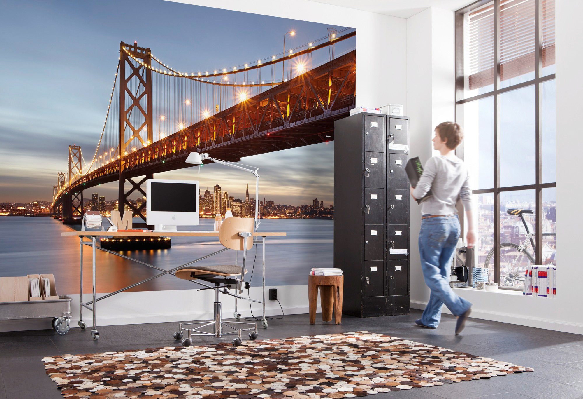 Komar Fotobehang Bay Bridge - Afmeting 368 x 254 cm (set)