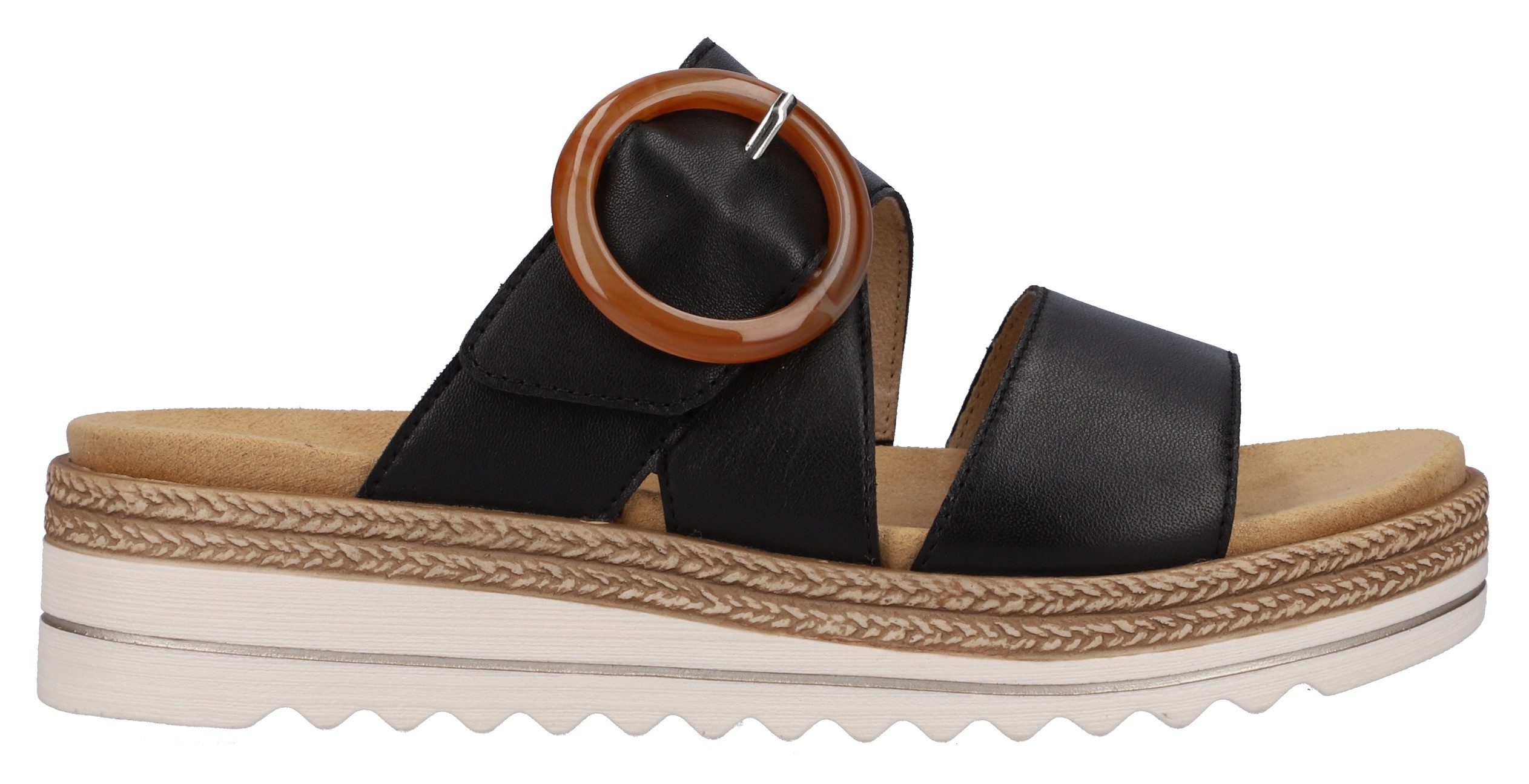 Remonte Slippers , sleehak, zomerschoen, pantoffels met decoratieve gesp