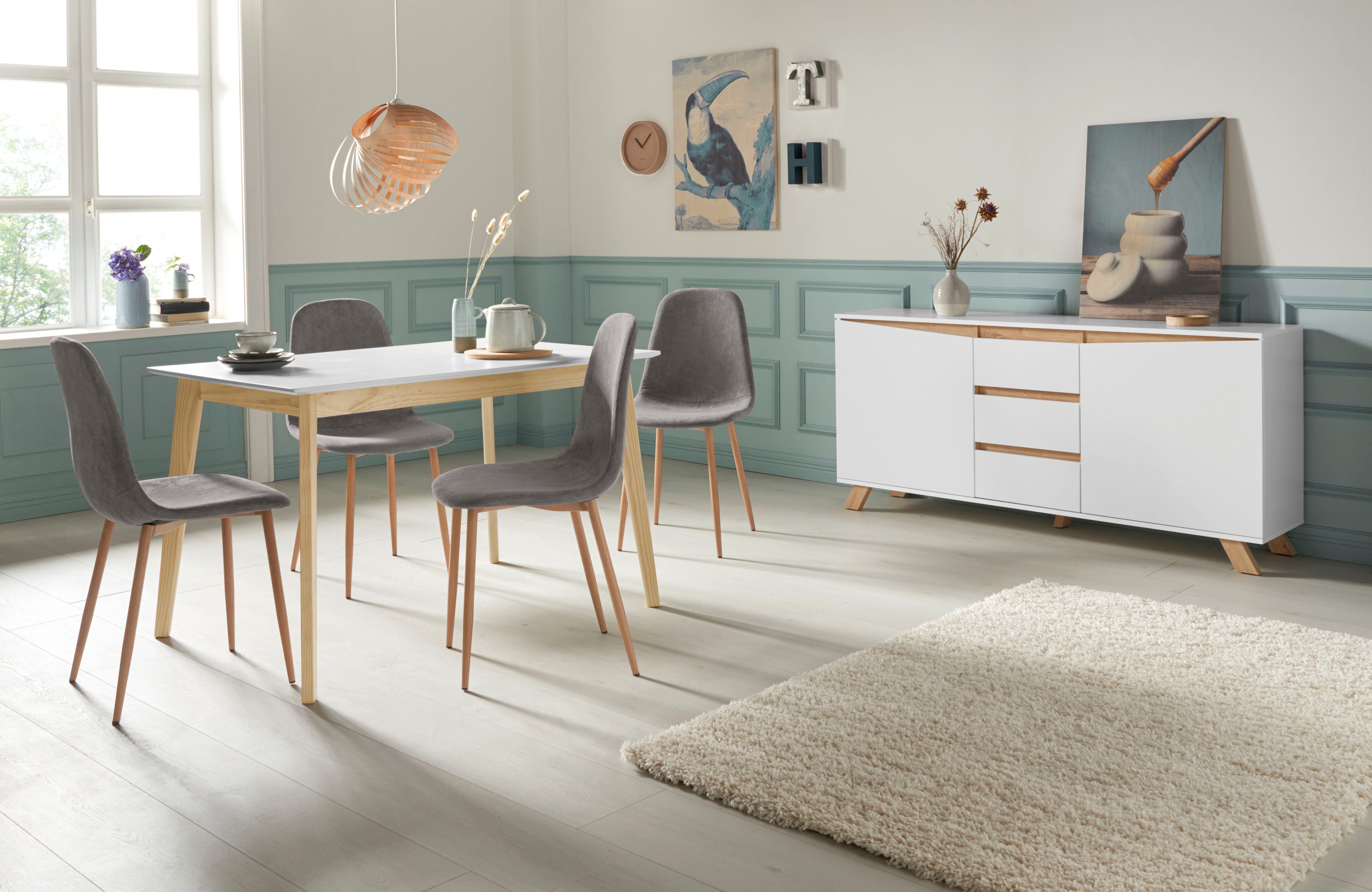 Homexperts Dressoir Vicky , breedte 160 cm of 180 cm, in matwit