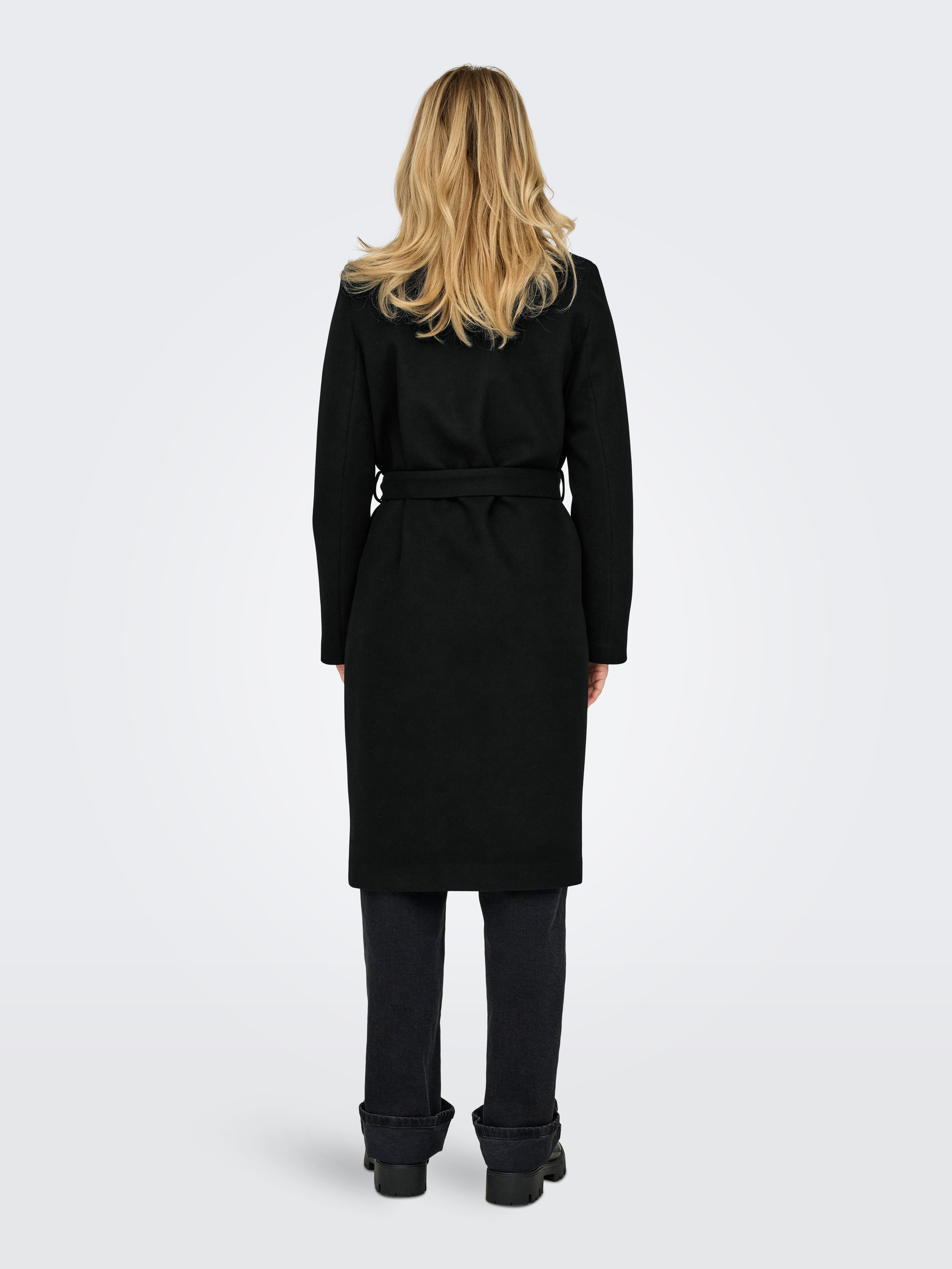 Only Lange jas ONLALVILDA LIFE WRAP COAT OTW