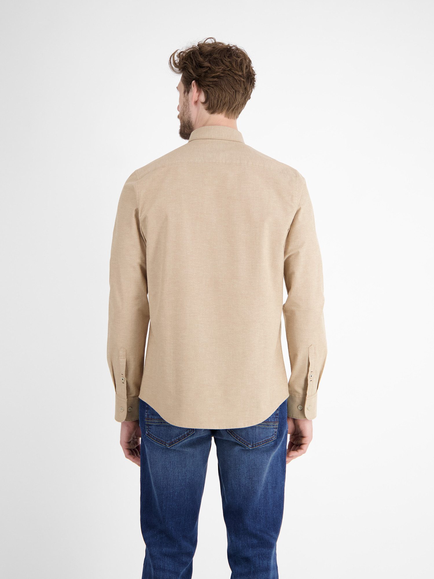 Lerros Overhemd met lange mouwen LERROS Oxford overhemd met stretch