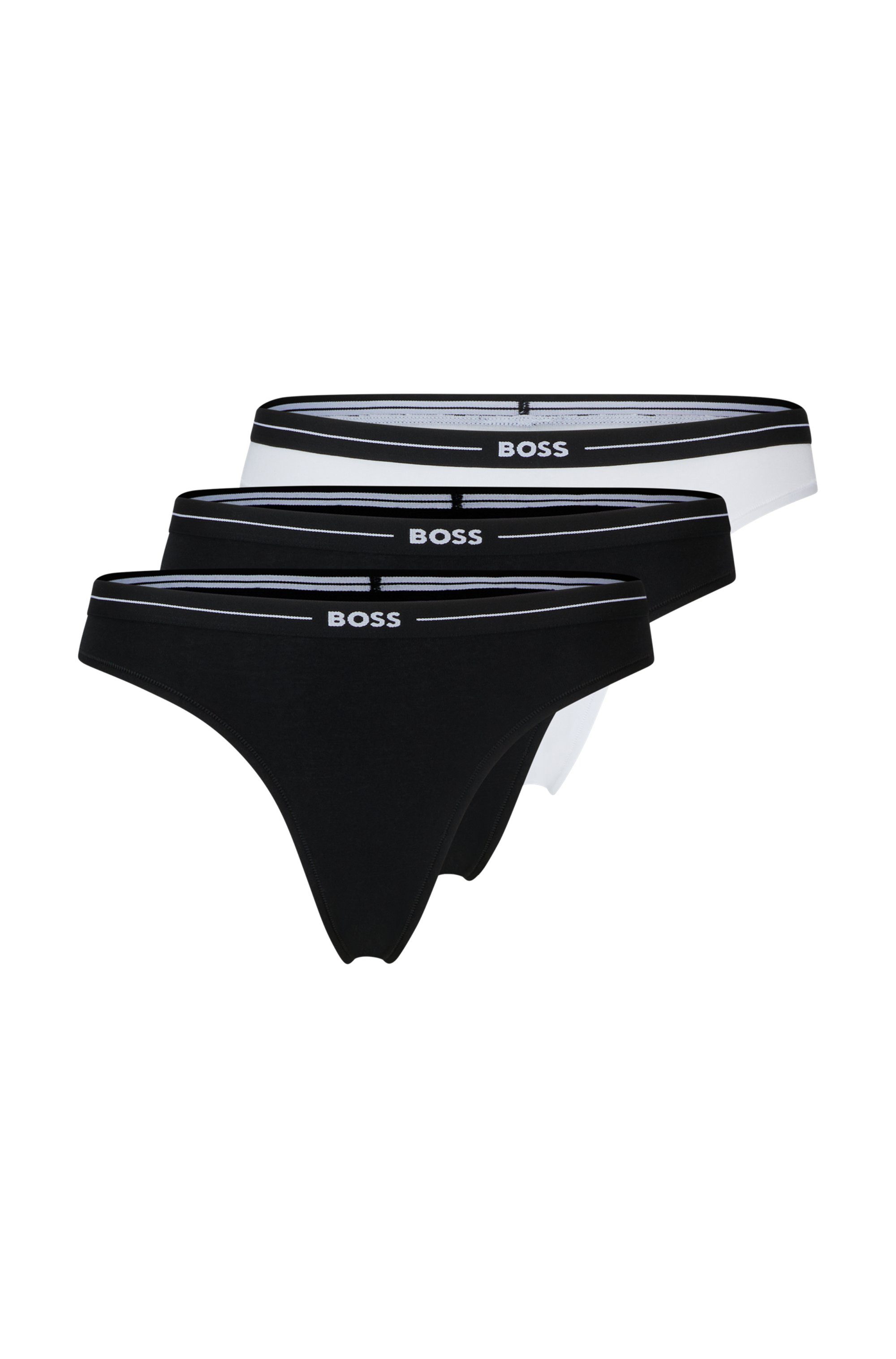 BOSS String 3P THONG met boss-logo tailleband (3 stuks)