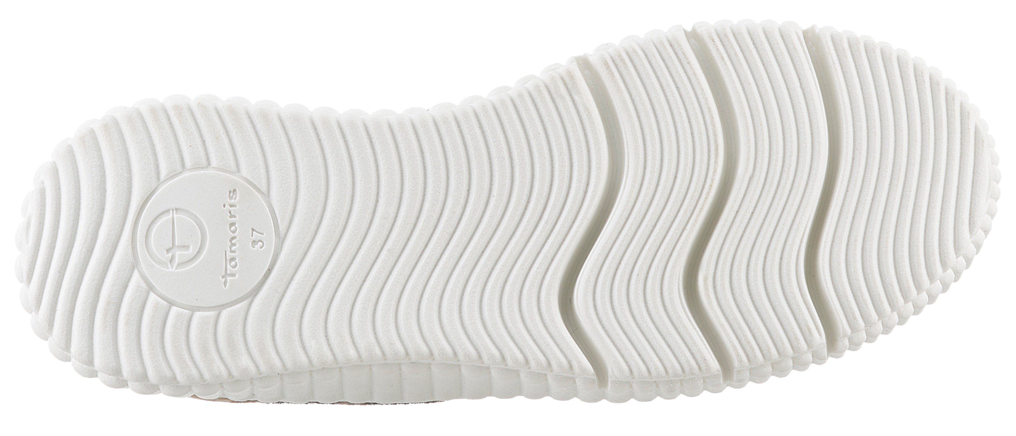 Tamaris Plateausneakers in materiaalmix, vrijetijdsschoen, lage schoen, veterschoen
