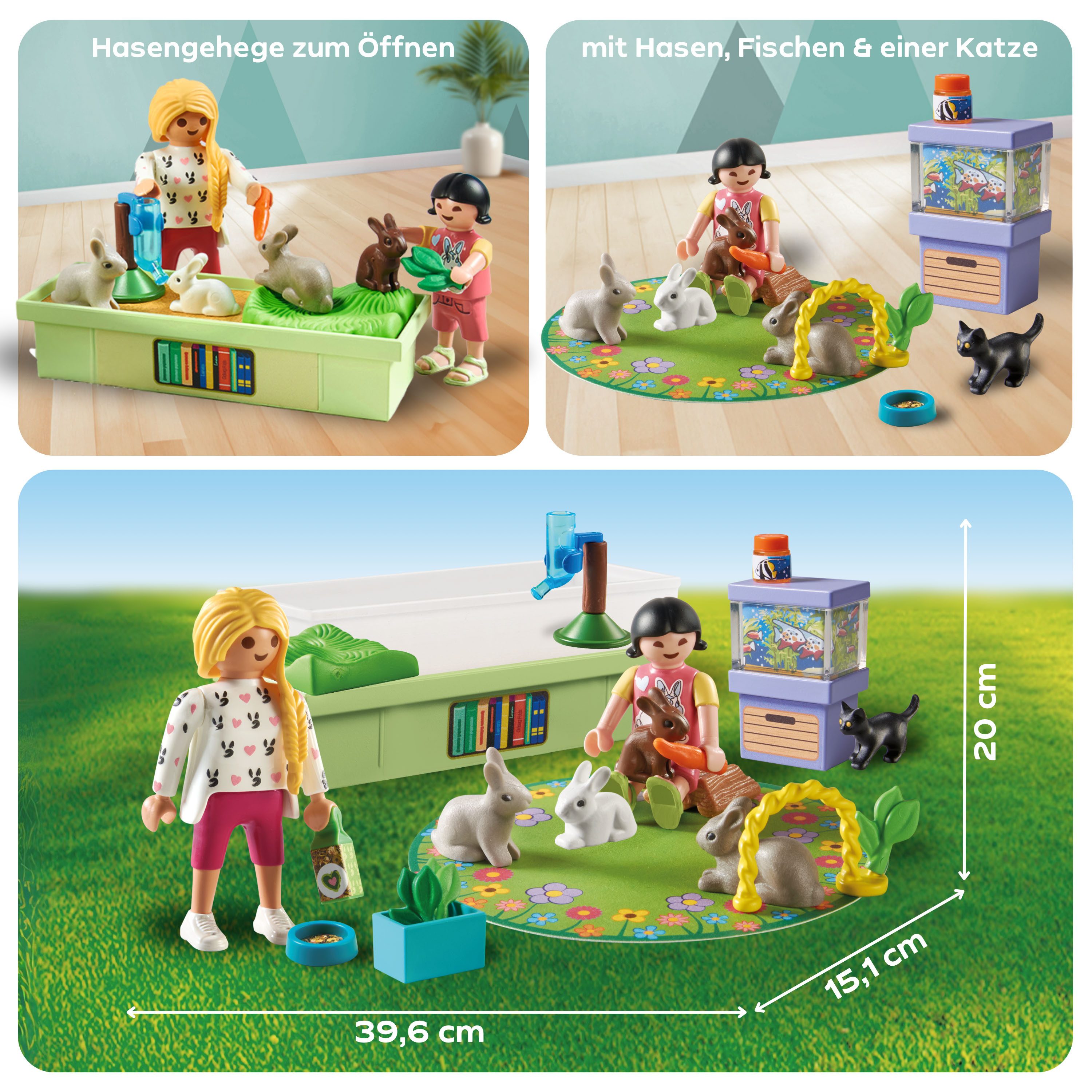 Playmobil® Constructie-speelset Familie mit Hasen (71753), Playmobil My Life (30-delig)