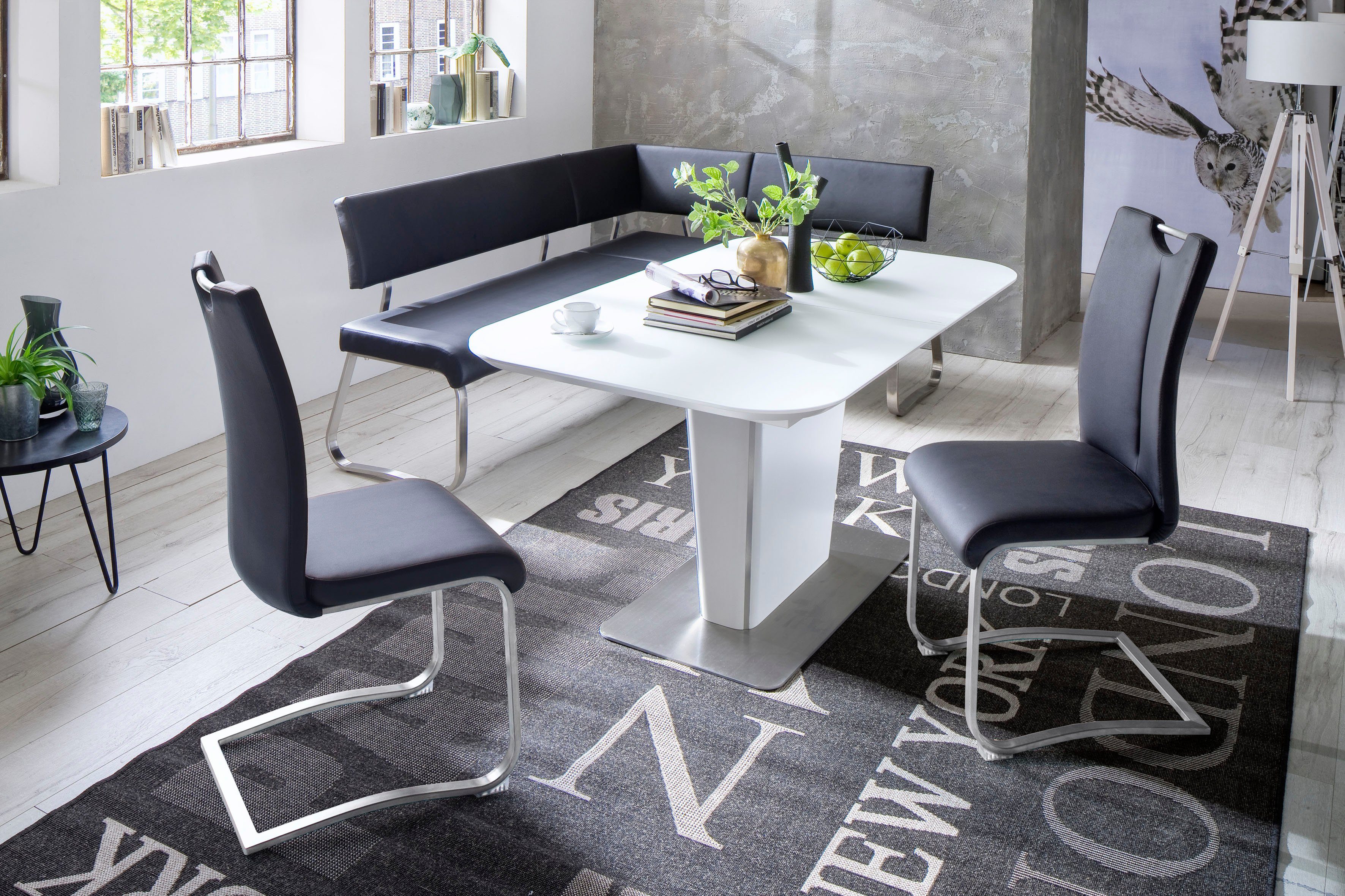 MCA furniture Hoekbank Arco Hoekbank vrij plaatsbaar, breedte 200 cm, belastbaar tot 500 kg