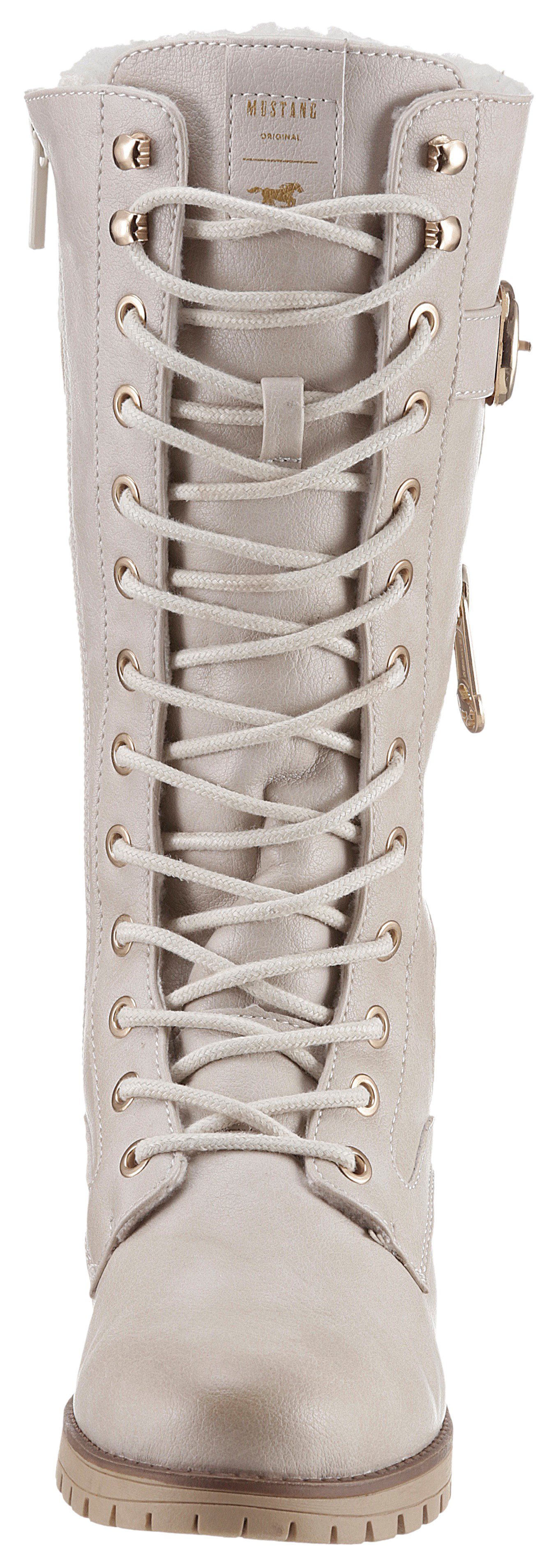 Mustang Shoes Winterlaarzen met goudkleurige accenten