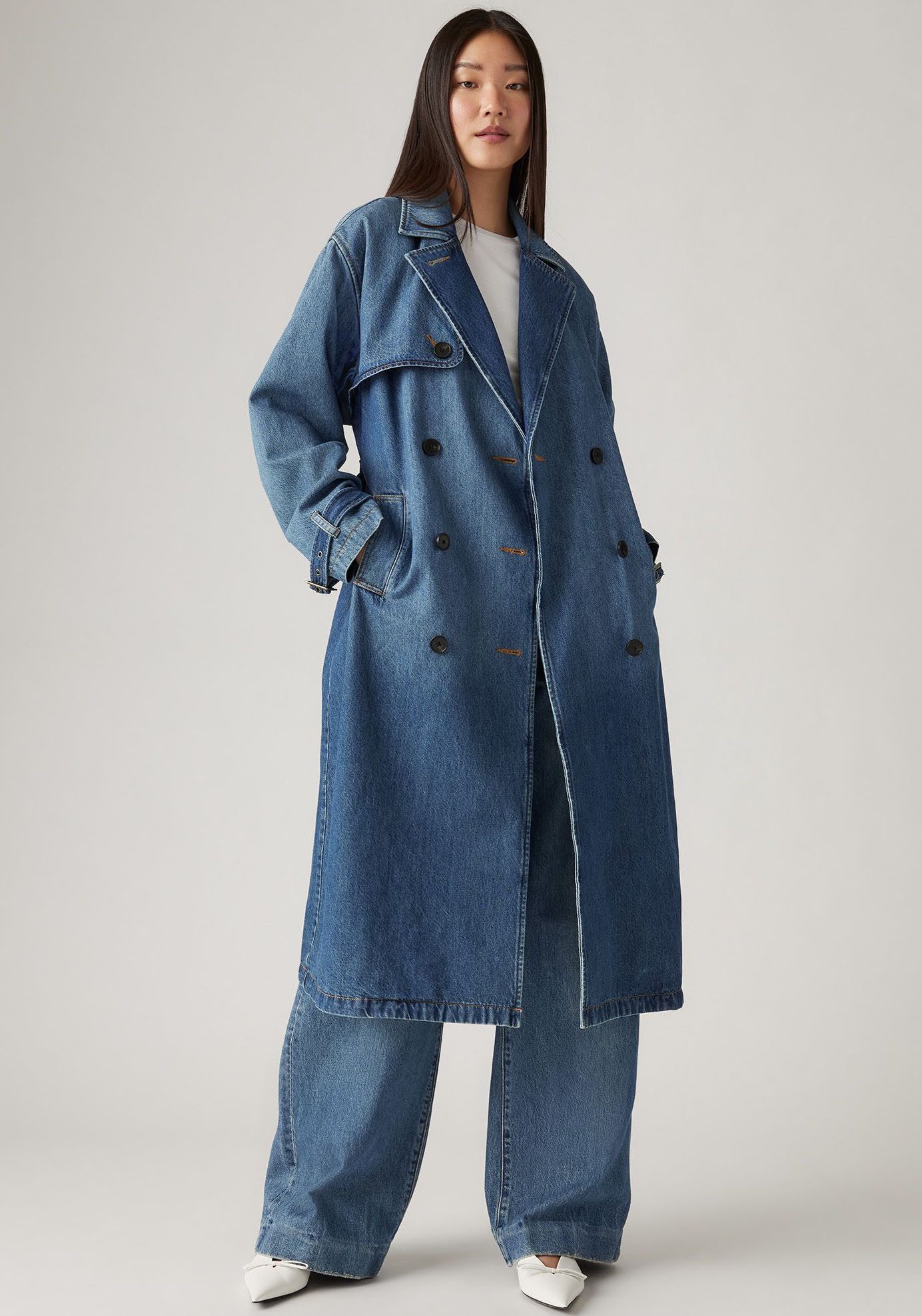 Levi's® Trenchcoat SPADE TRENCH met riemlussen