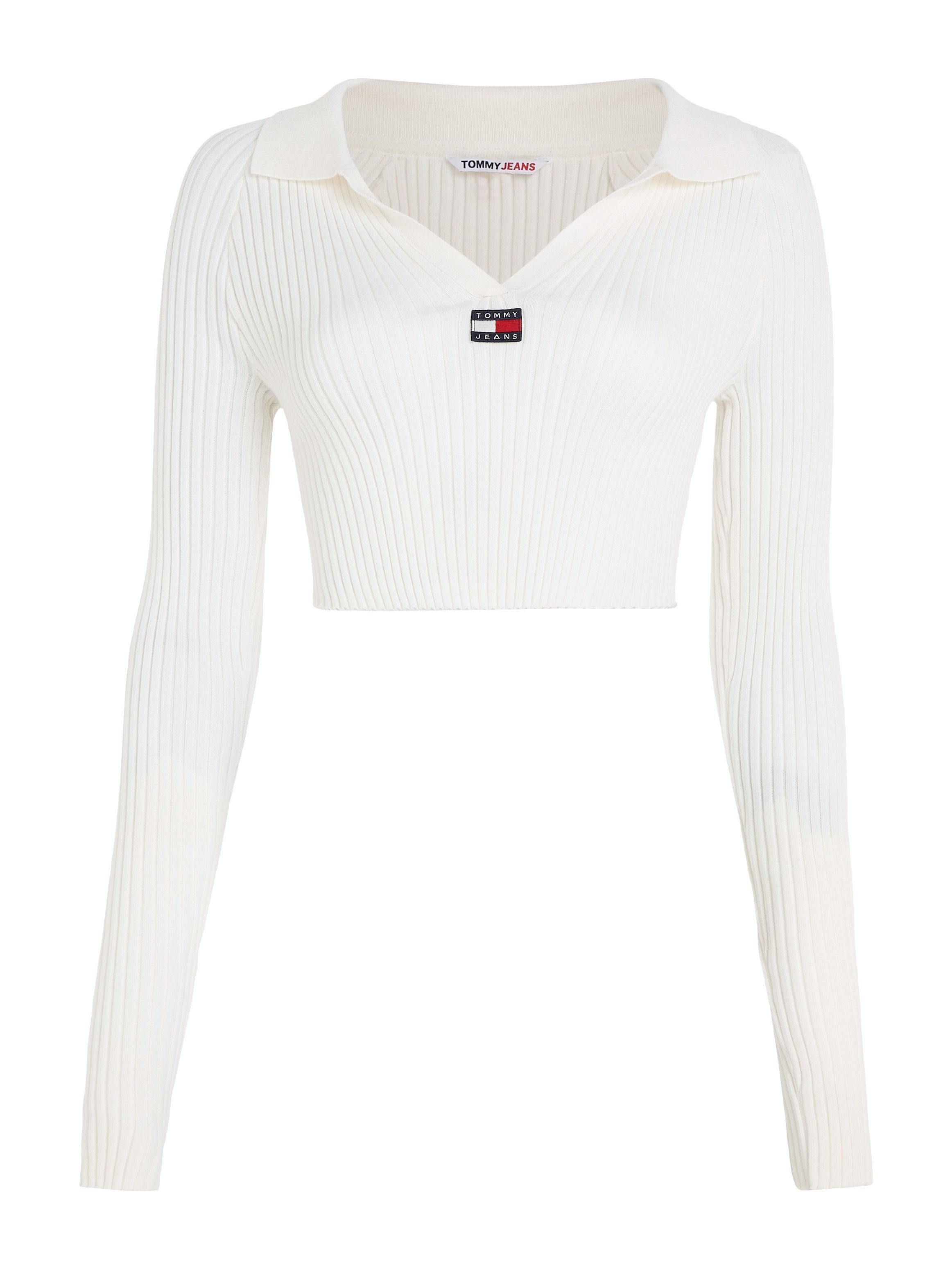 TOMMY JEANS Gebreide trui TJW XS BADGE RIB COLLAR SWEATER