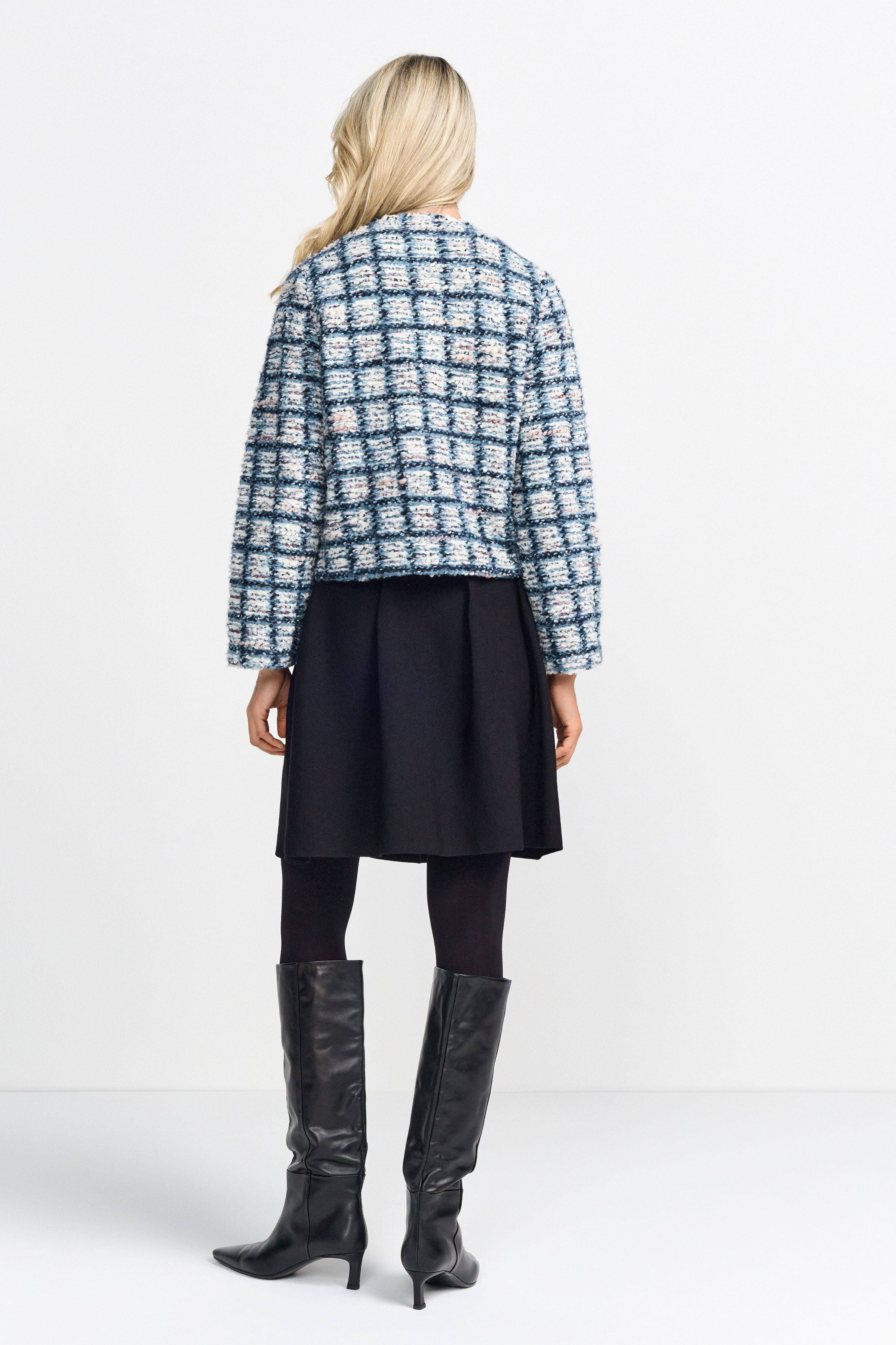 Rich & Royal Korte blazer Met glinsterende details in de wol