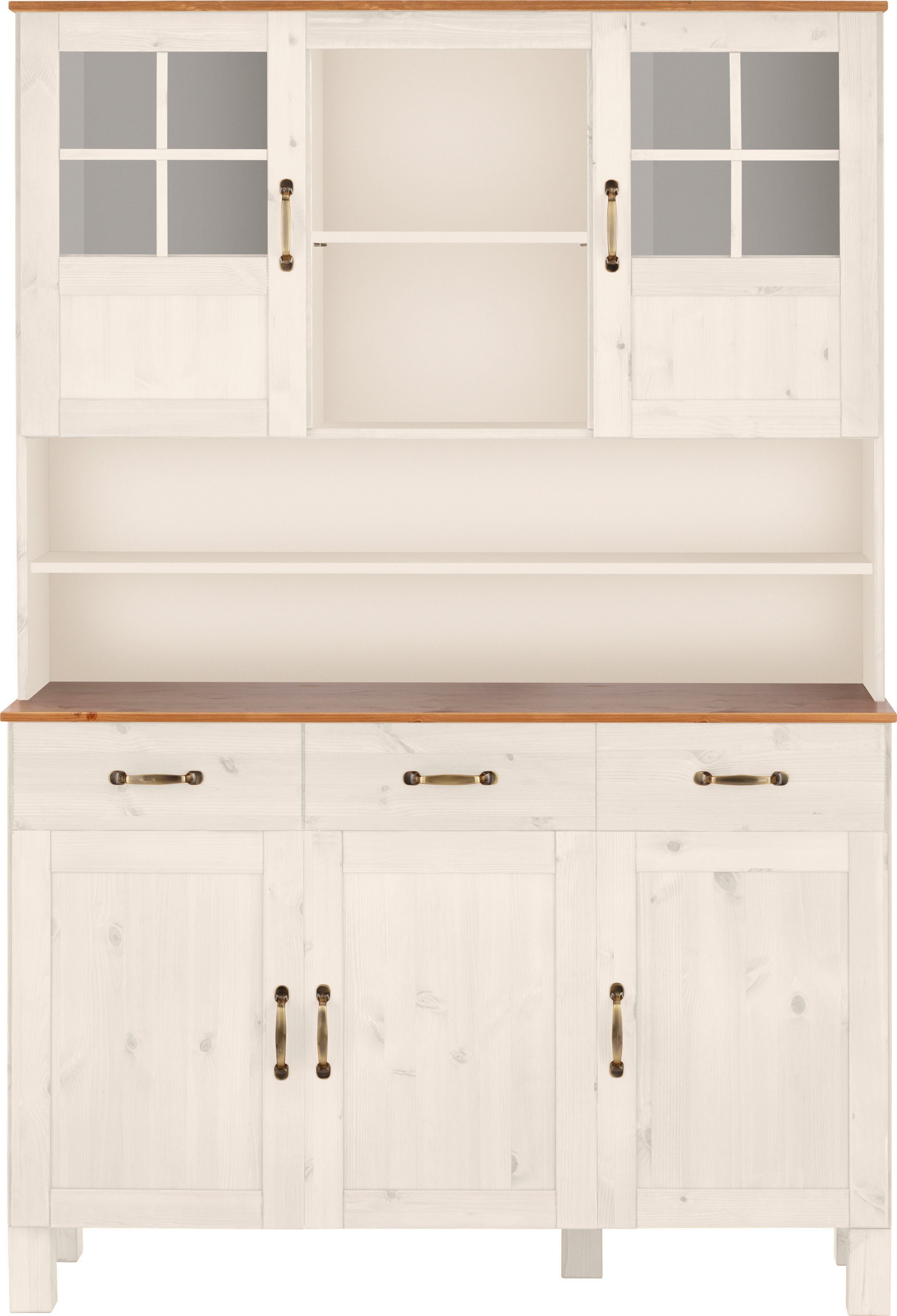 Home affaire Keukenbuffet Alby Breedte 125 cm, 2 glasdeuren, 2 laden