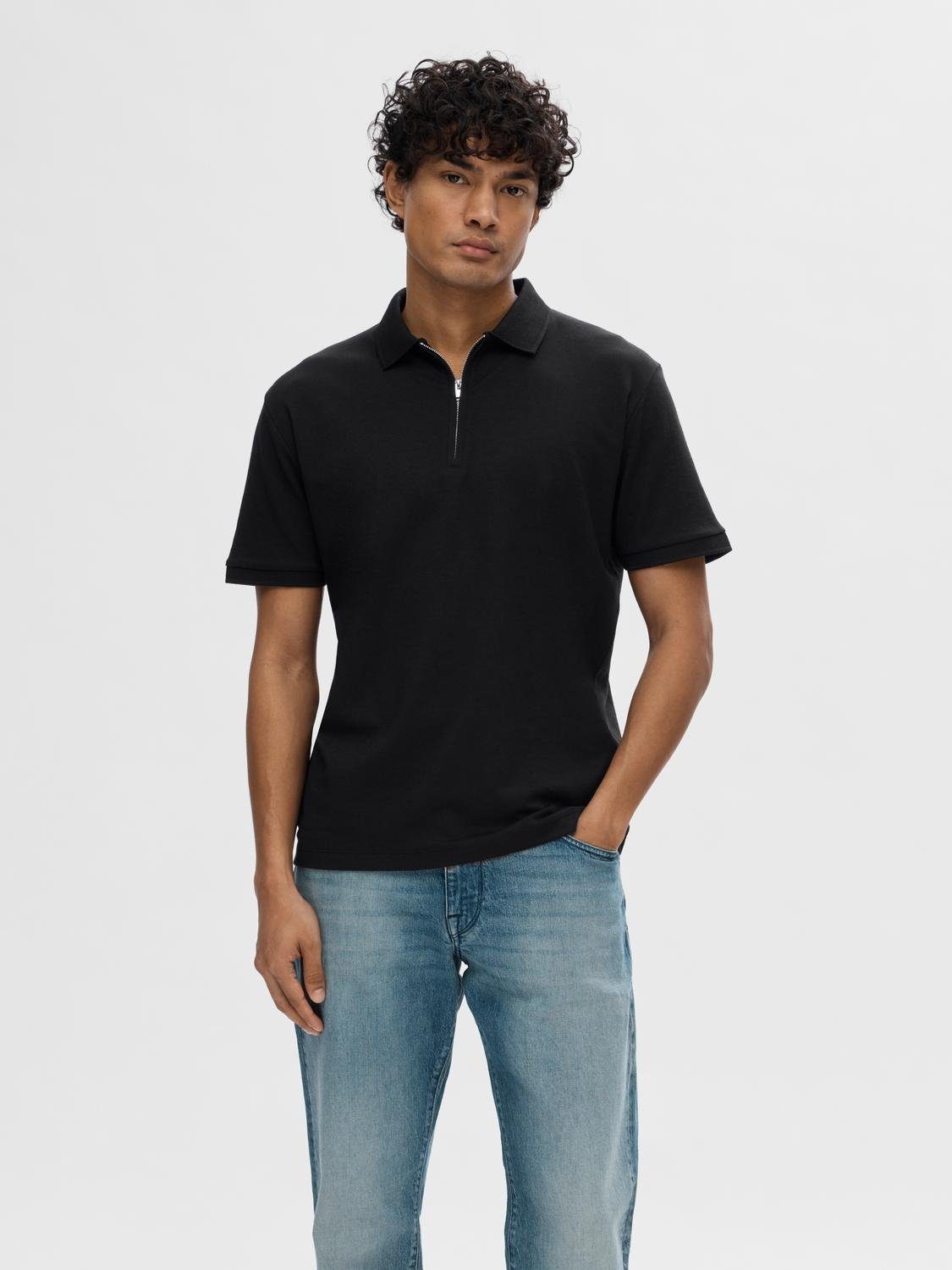 SELECTED HOMME Poloshirt SLHFAVE ZIP SS POLO NOOS