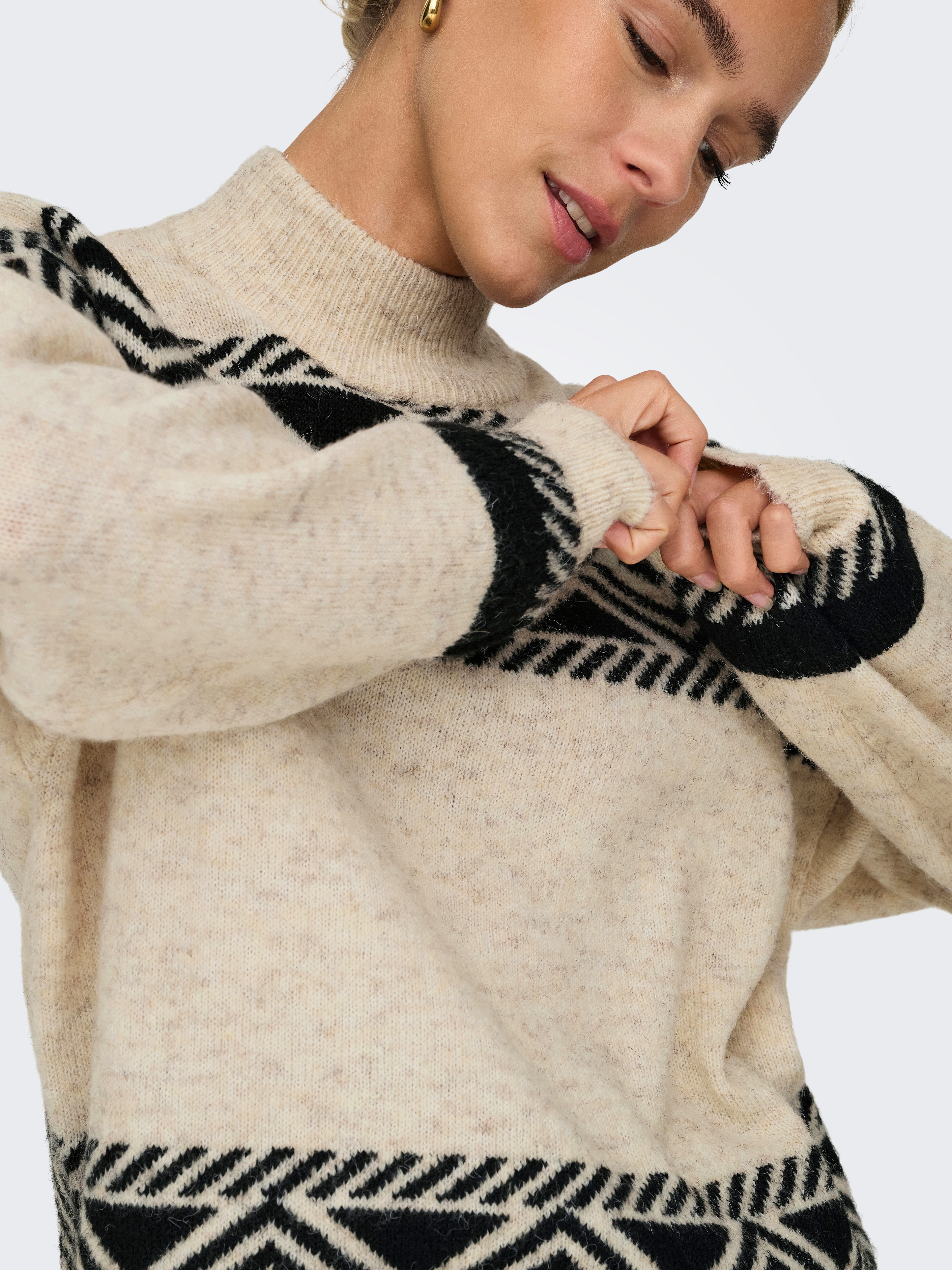 Only Trui met staande kraag ONLVICTORIA L/S PULLOVER KNT NOOS