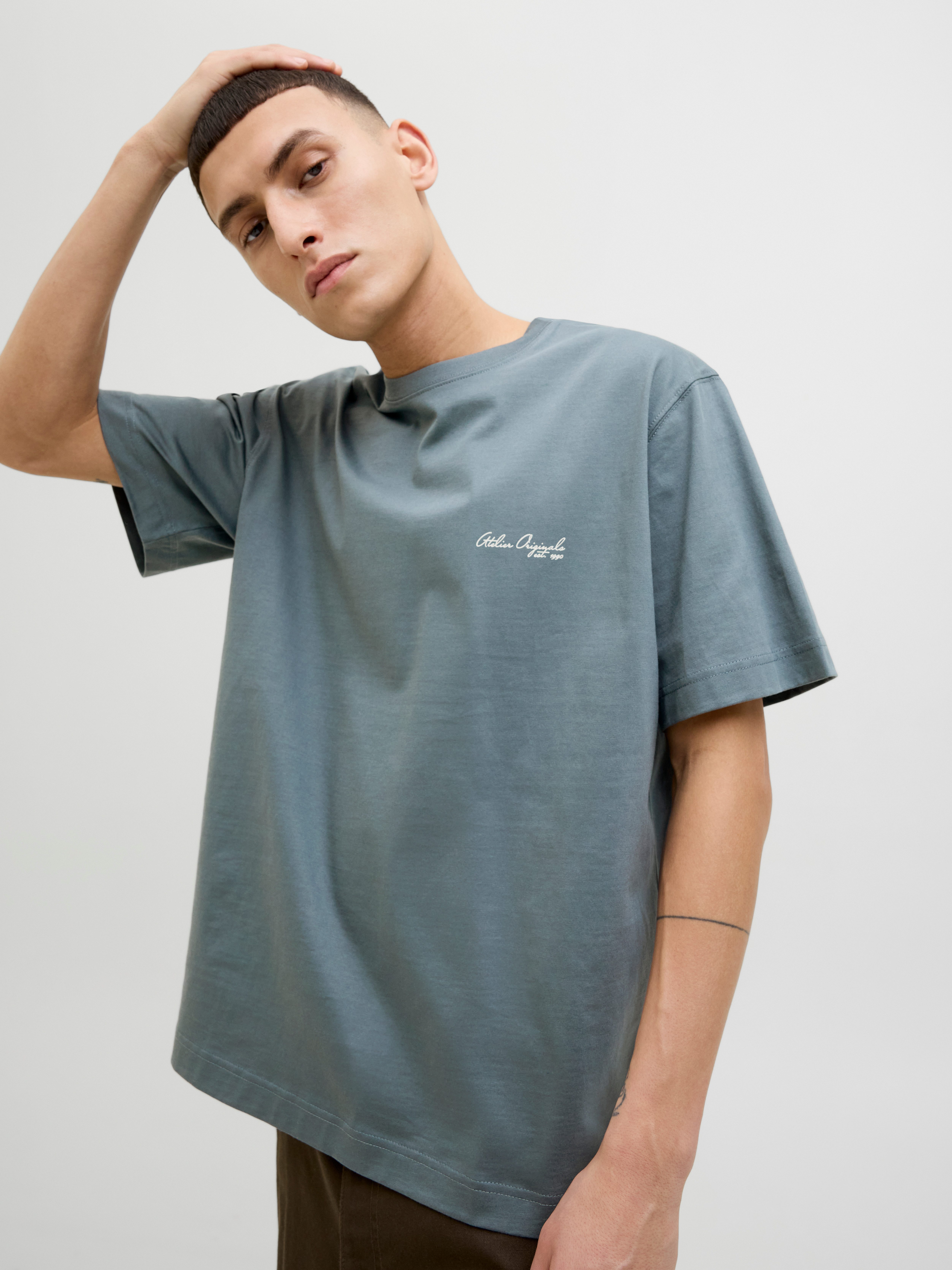 Jack & Jones T-shirt JORISLINGTON BACK TEE SS CREW NECK SN