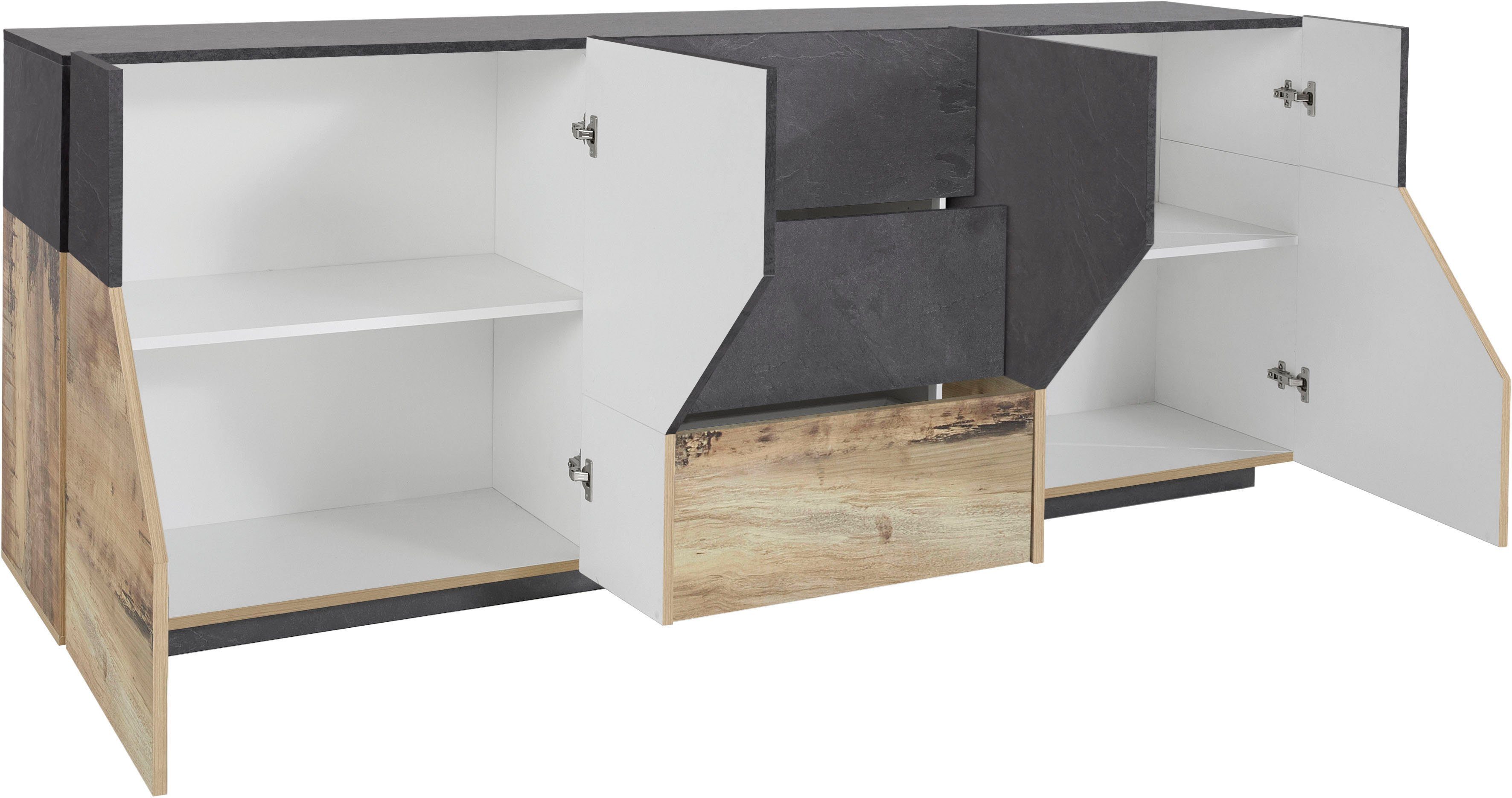 INOSIGN Dressoir ALIEN commode, kast, dressoir met 4 deuren en 3 lades