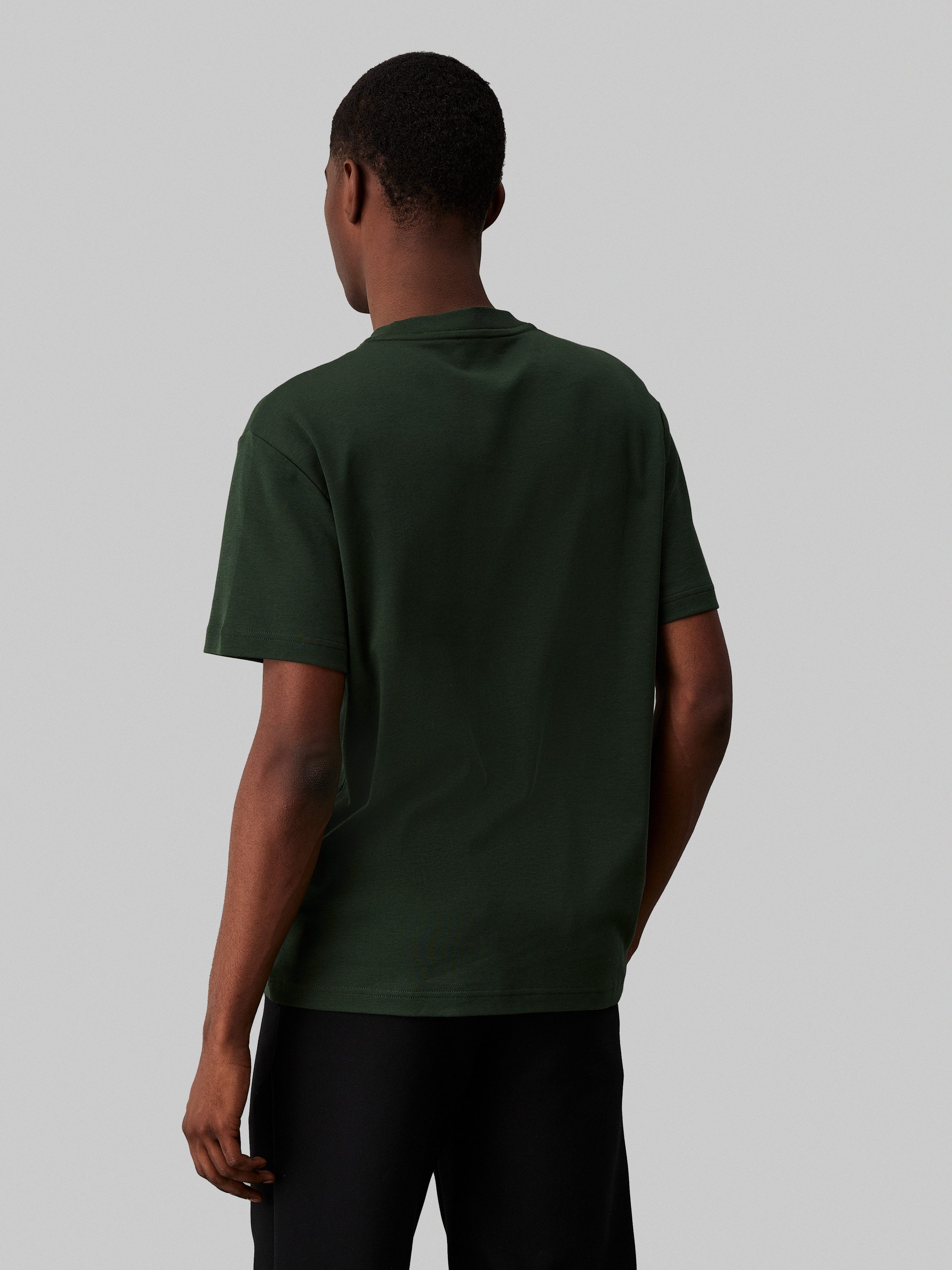 Calvin Klein T-shirt MICRO LOGO INTERLOCK T-SHIRT met -logo op de borst
