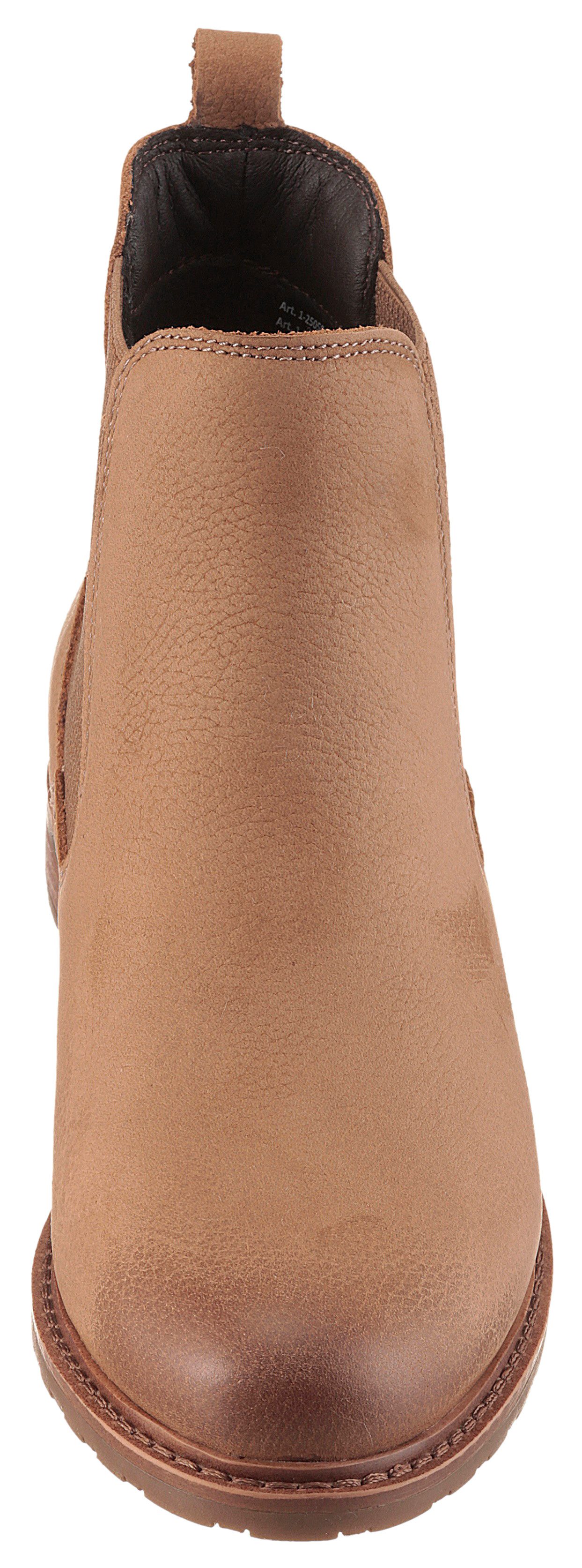 Tamaris Chelsea-boots hakken, enkellaars, zakelijke schoen, instaplaarzen, aantrek-lus