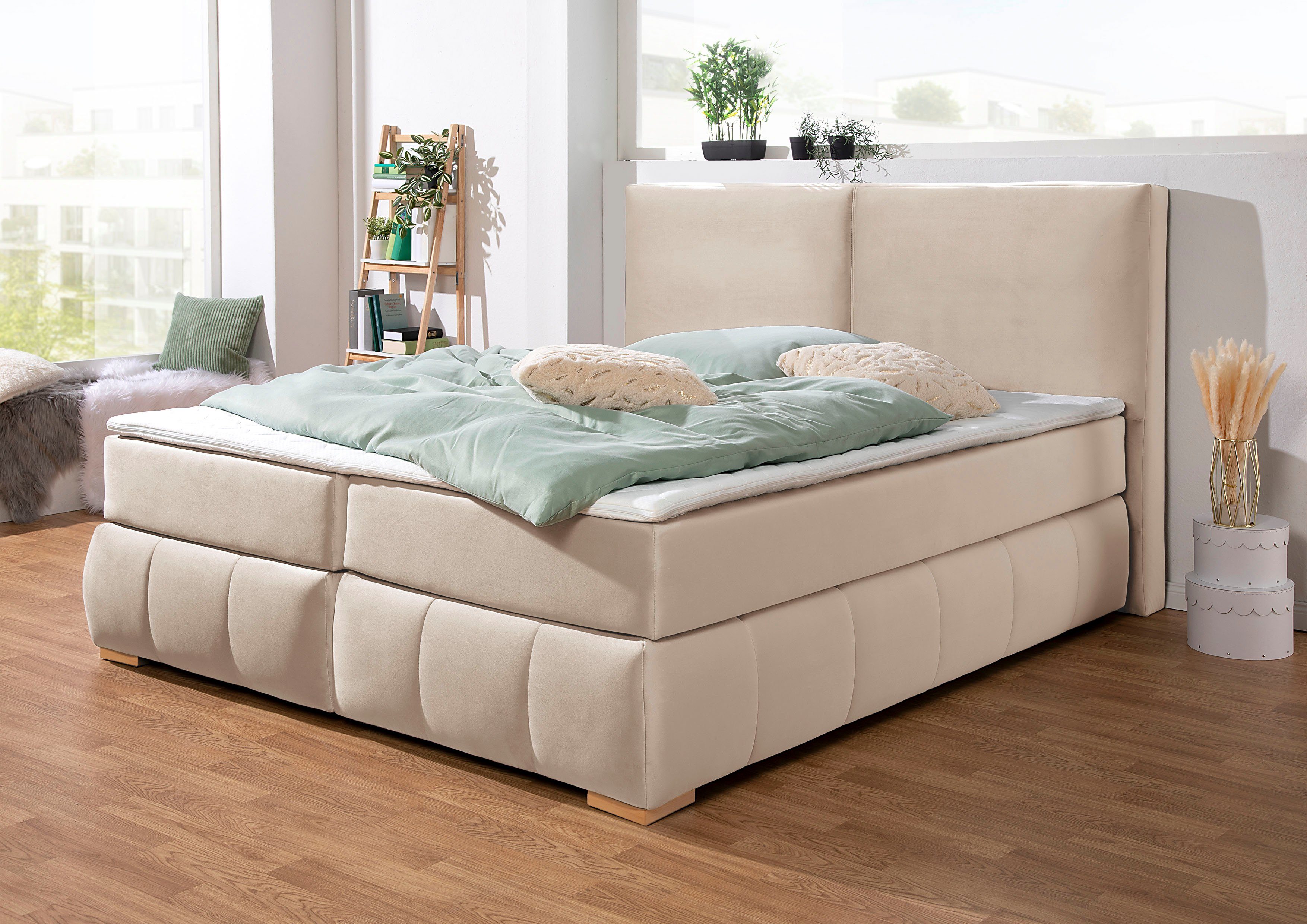 Guido Maria Kretschmer Home&Living Boxspring Wehma incl. matrastopper voor 3 verschillende matrassen, ook in fluwelen stof