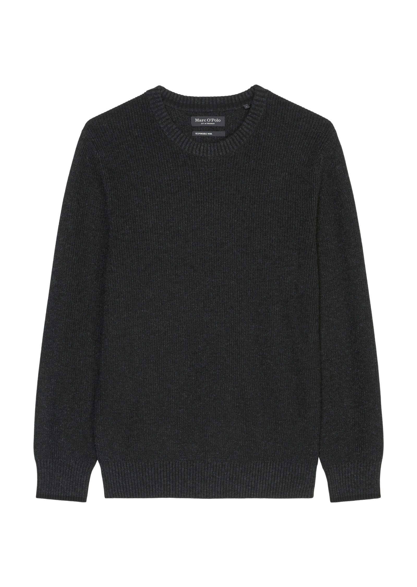 Marc O'Polo Trui met ronde hals Zachte bi-kleur effect