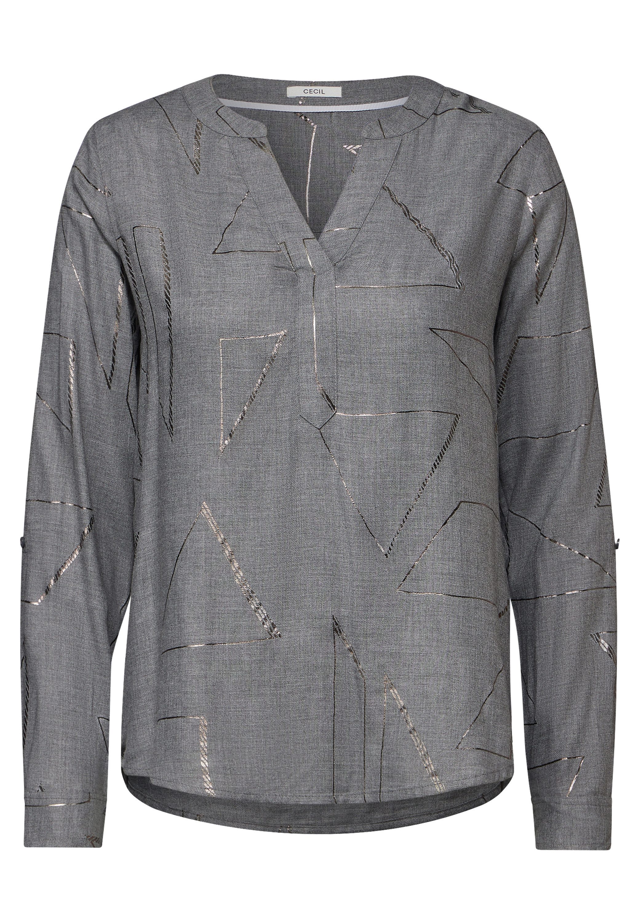 Cecil Blouse met lange mouwen met folieprint