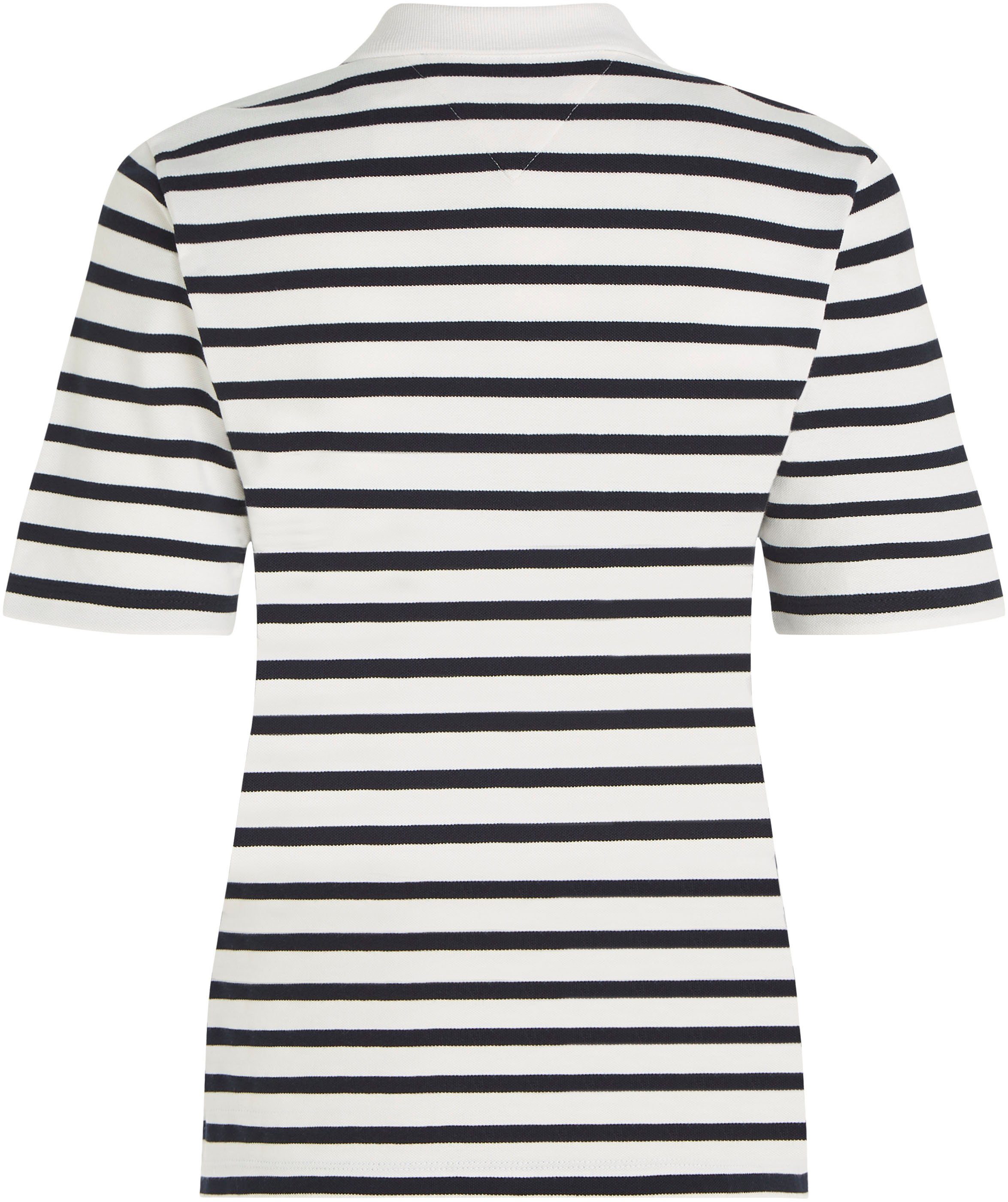 Tommy Hilfiger Poloshirt 1985 REG PIQUE STRIPE POLO SS met discreet geborduurd tommy hilfiger logo