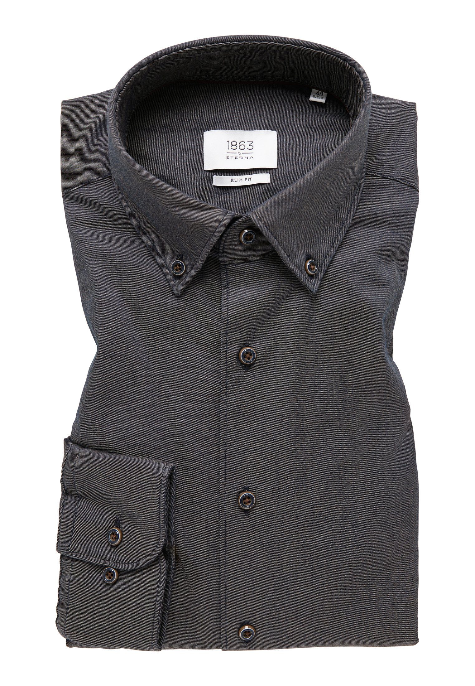 Eterna Overhemd met lange mouwen Slim fit