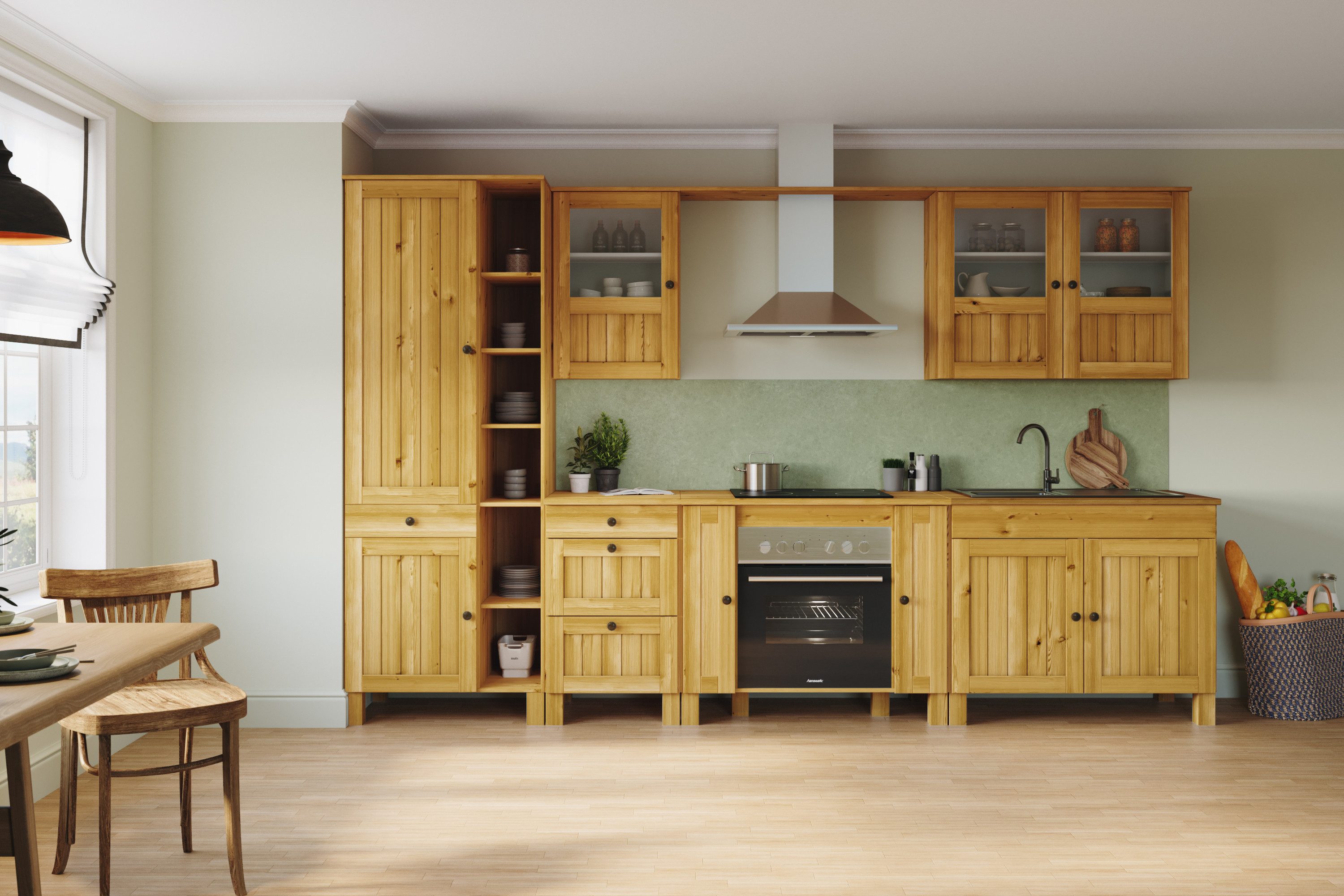 Home affaire Keukenblok Alby2 Breedte 325 cm, zonder elektrische apparaten