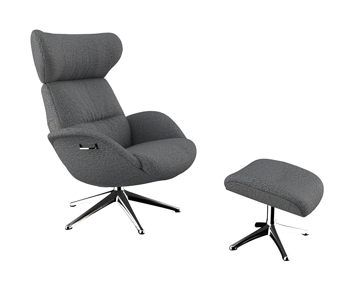 FLEXLUX Relaxfauteuil Tv-fauteuil More, ergonomisch, draaibaar, robuuste voet, Scandi Premium comfort, rug- en hoofdeindeverstelling, draaibaar, voet van aluminium