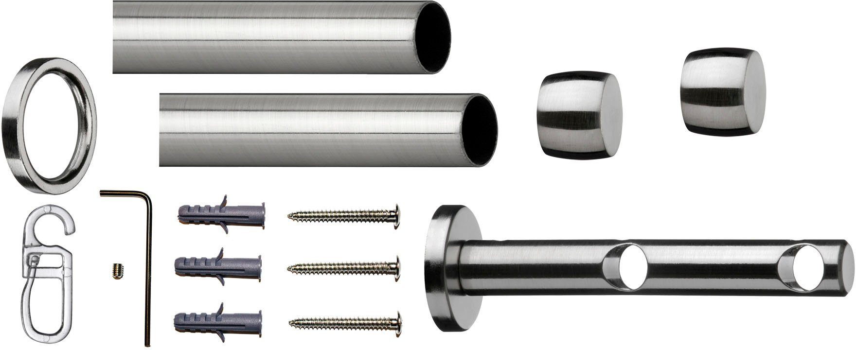 indeko Gordijnroede Andrax Complete set inclusief ringen en montagemateriaal (1 stuk)