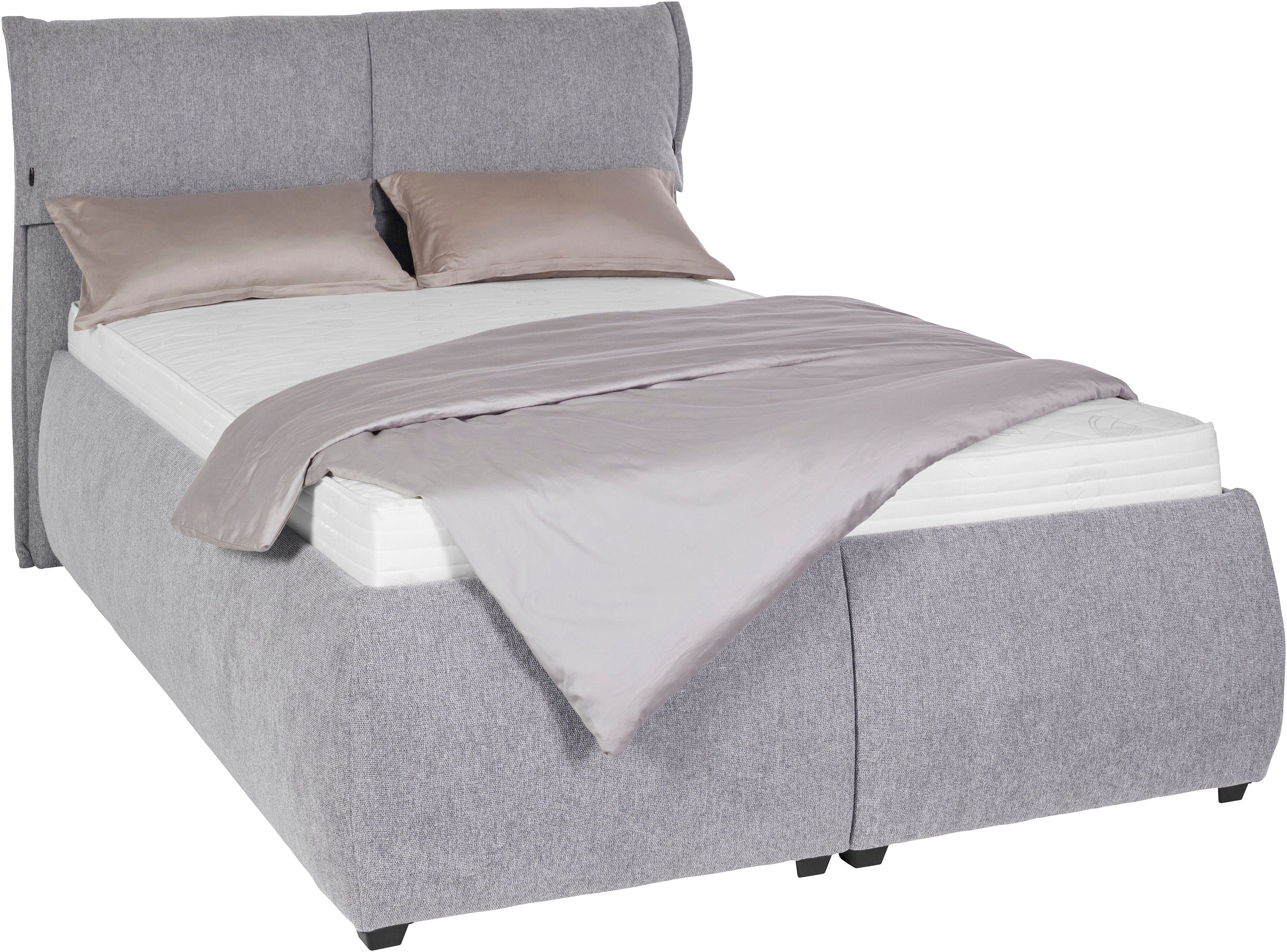 andas Gestoffeerd bed Jenson als bedframe of met 3 matrassoorten en hardheden
