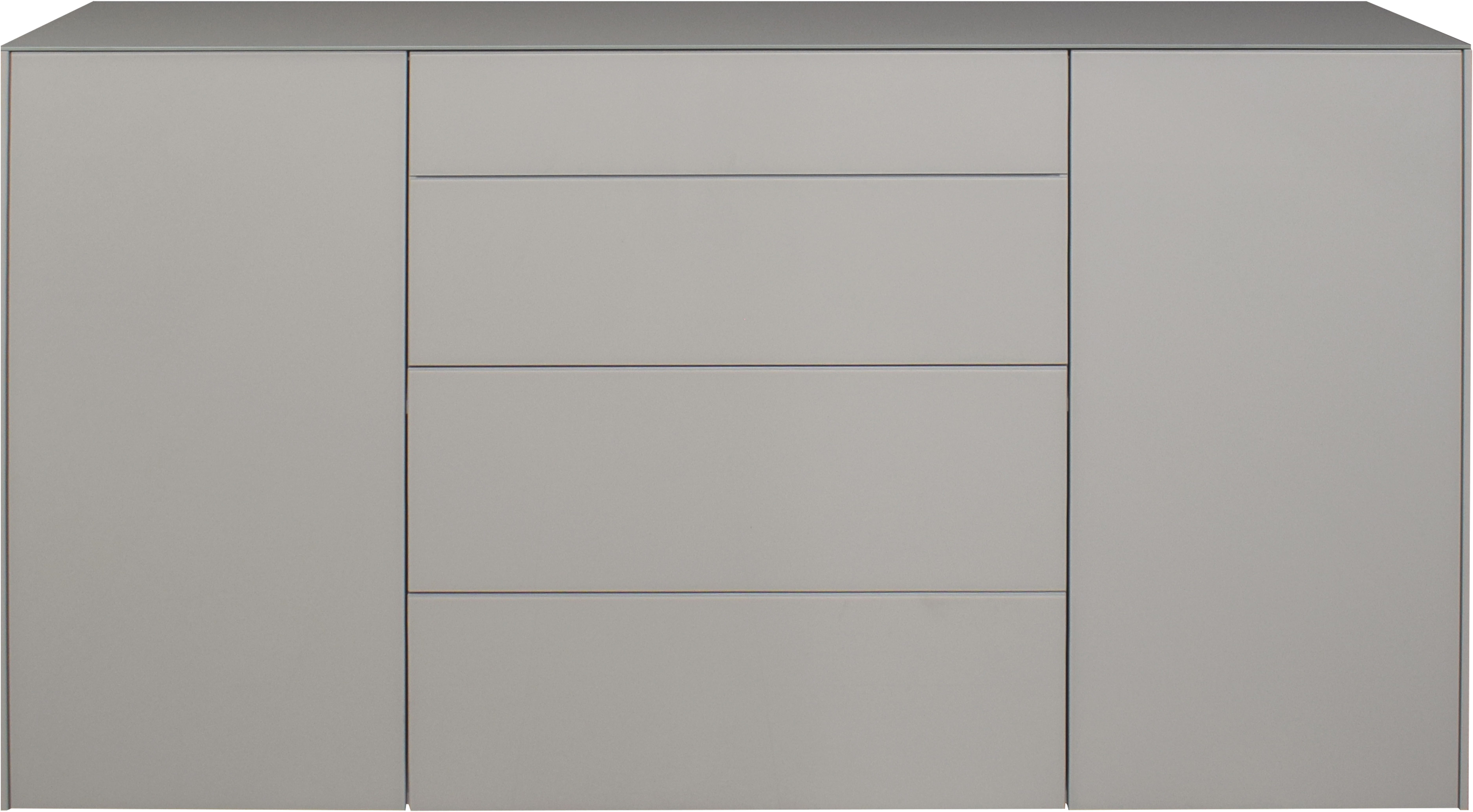 Mäusbacher Kast Imola BESTSELLER! Commode met glasfront en glazen bovenblad