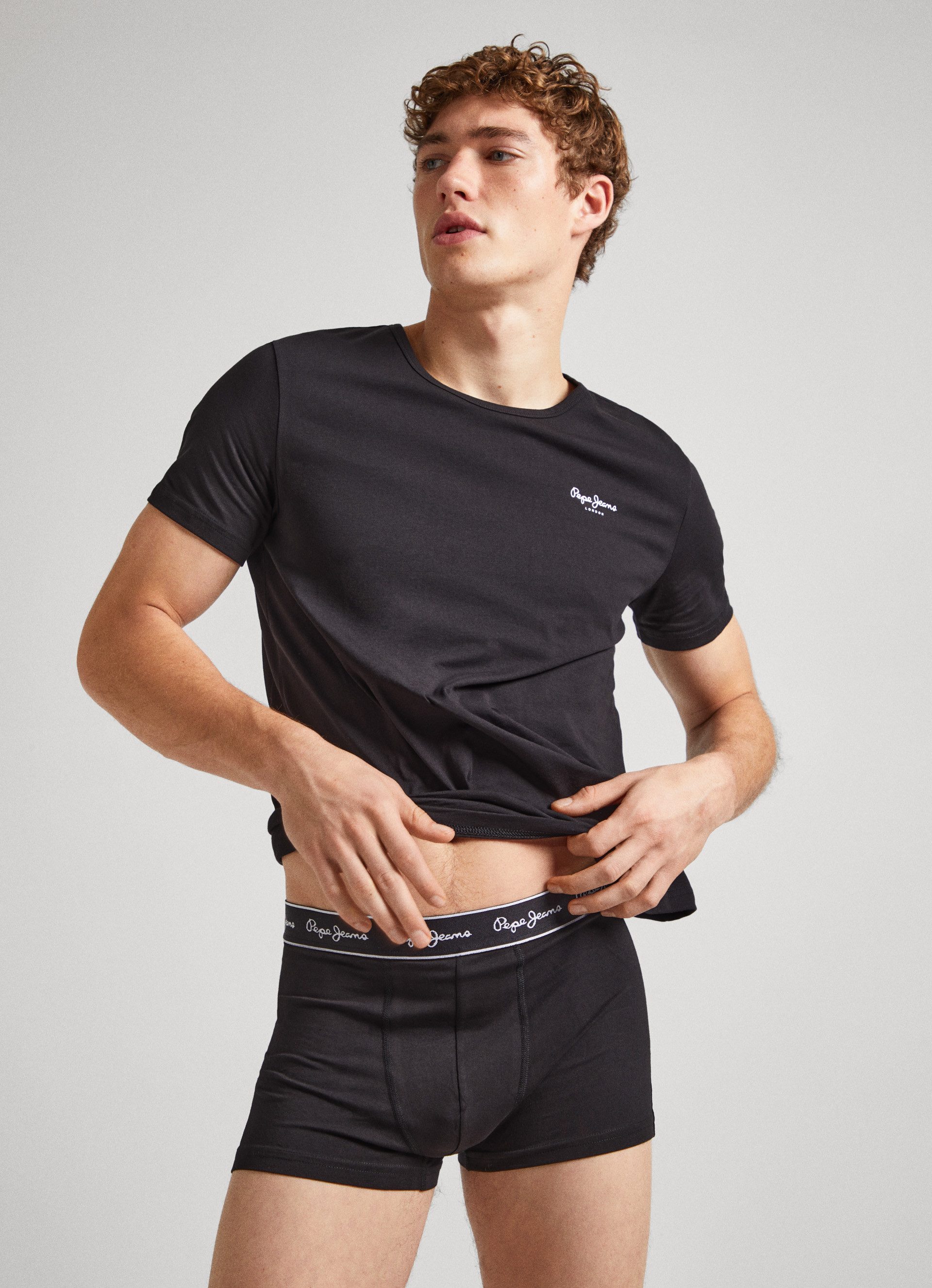 Pepe Jeans Shirt met ronde hals met stretch (set)