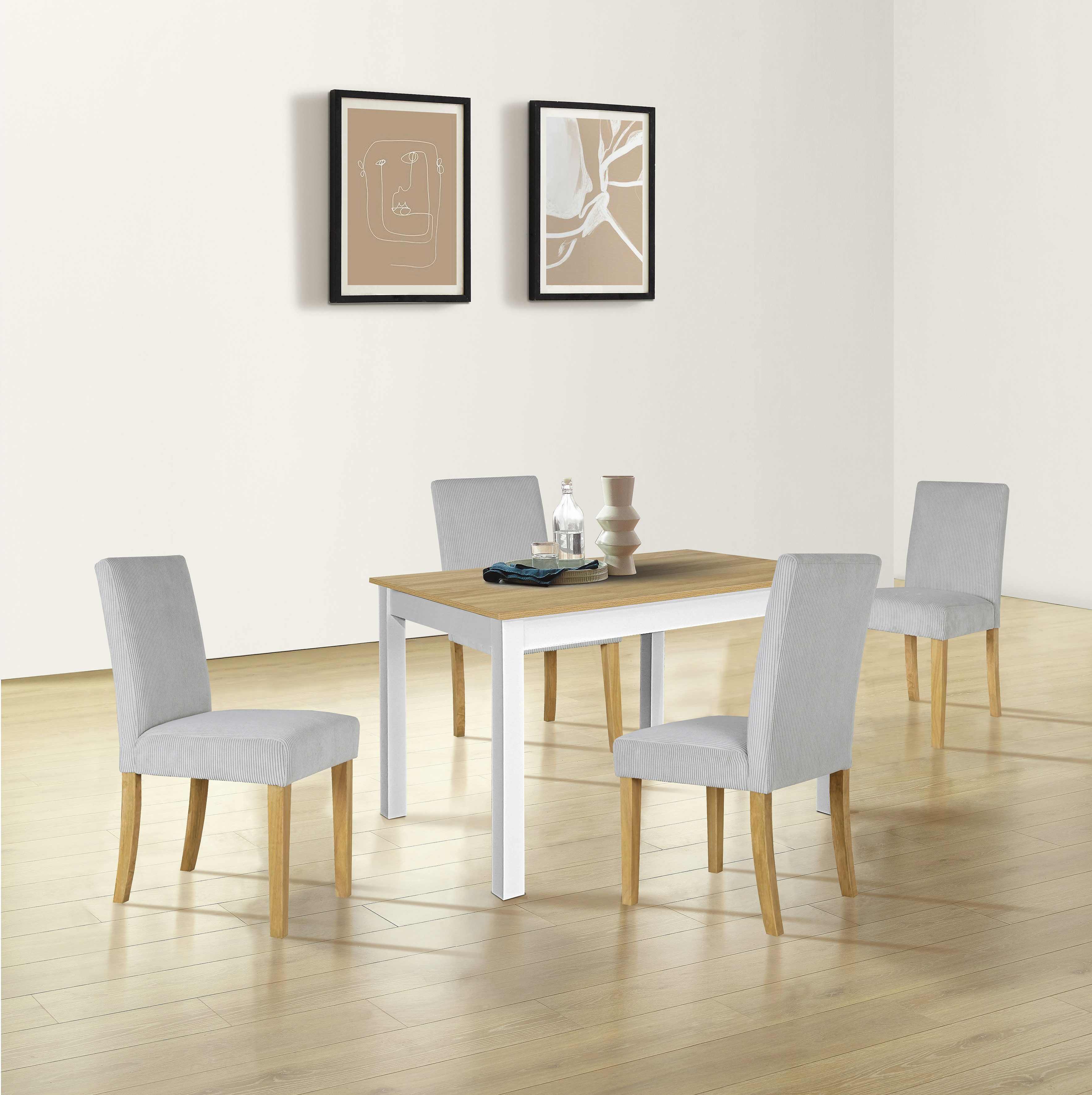 Home affaire Eettafel Olst in landhuisstijl met onderhoudsvriendelijke oppervlakte, verschillende maten eettafels maat 120 cm x 77 cm x 70 cm wit