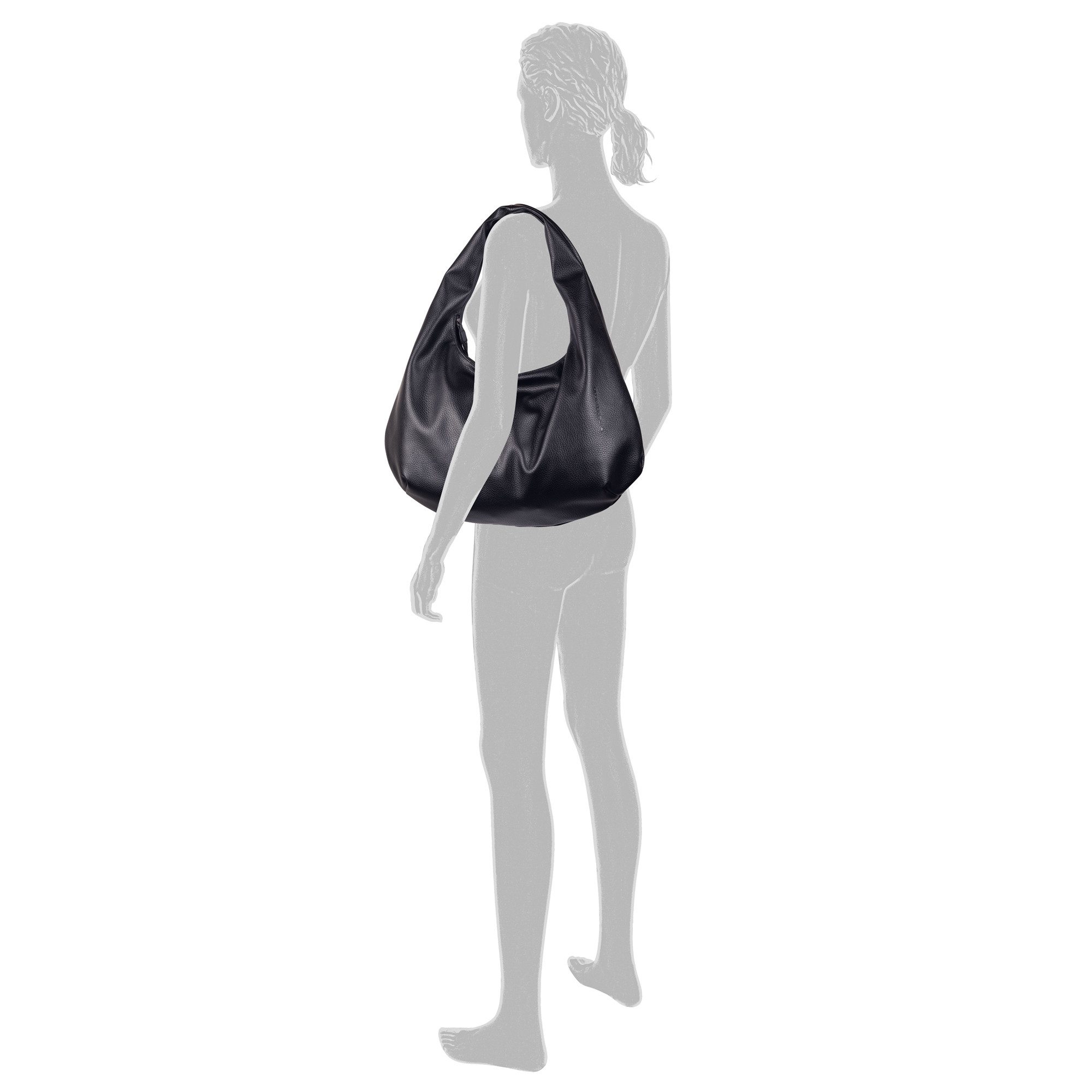 Tom Tailor Hobo-tas Tianna een bijzondere handschmeichelaar in oversize met duidelijke kleurstelling
